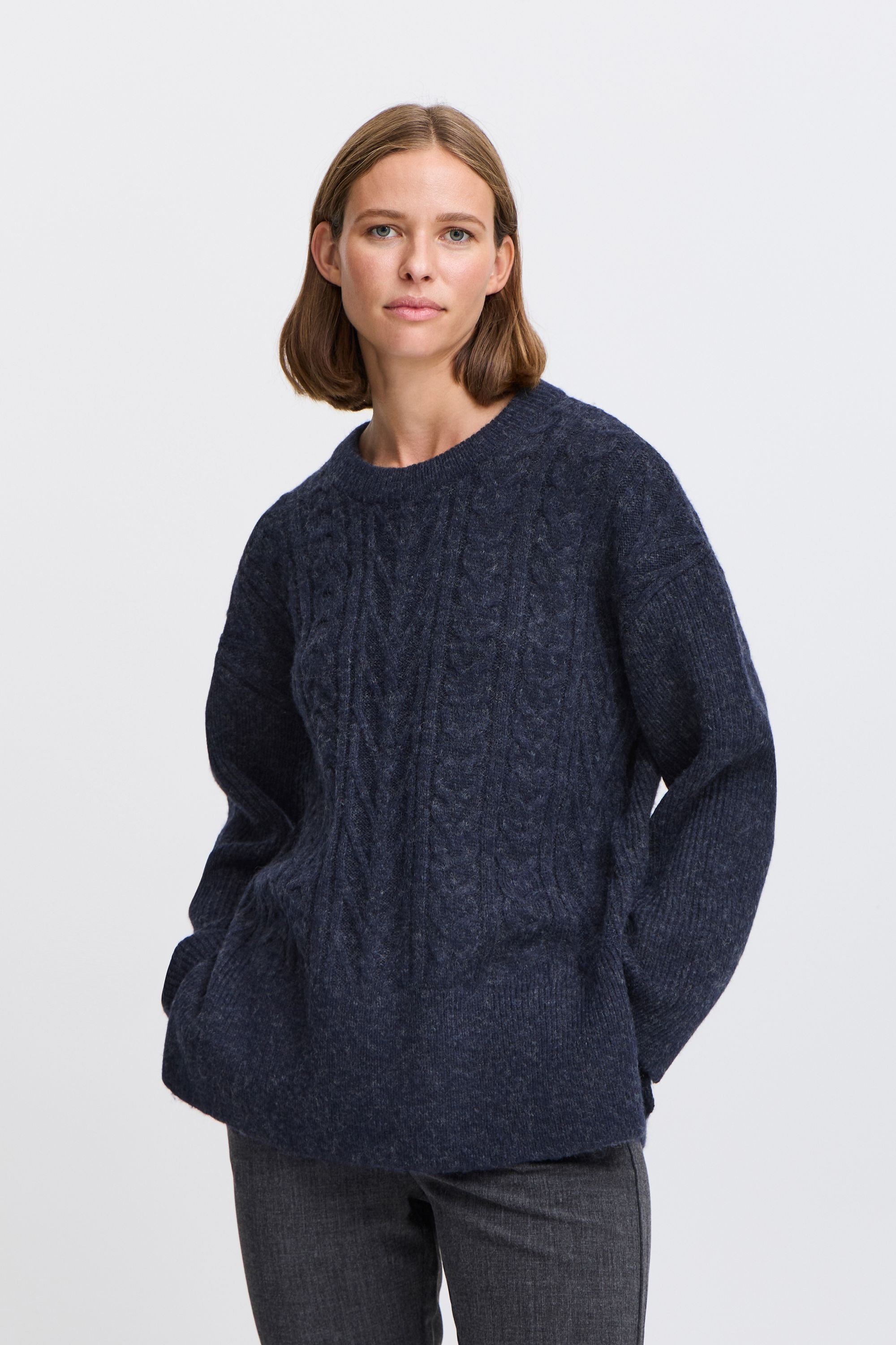 b.young Strickfleece-Pullover »Strickpullover BYNELLO ONECK JUMPER -«
