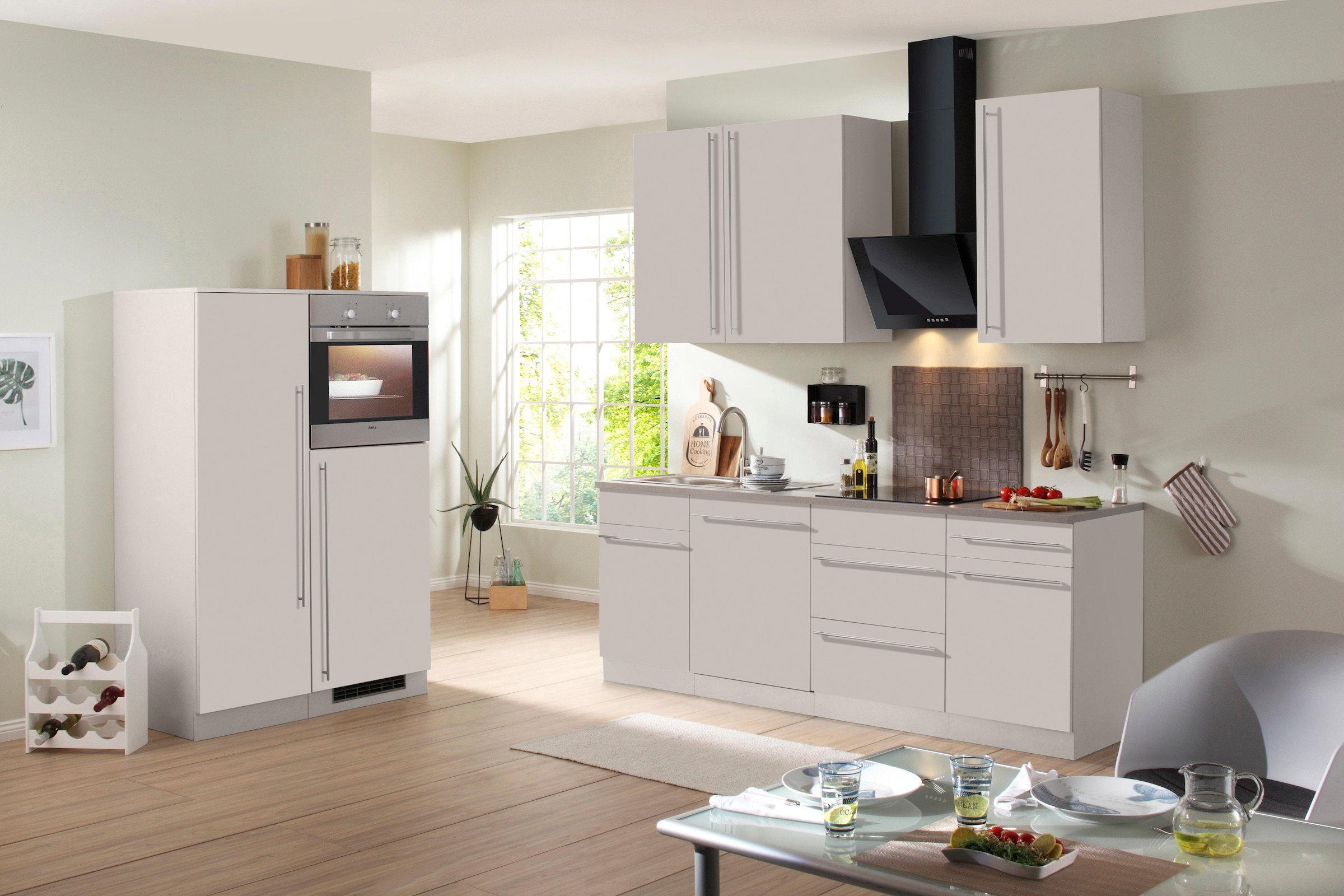 wiho Küchen Küchenzeile »Chicago« ohne E-Geräte, Breite 330 cm