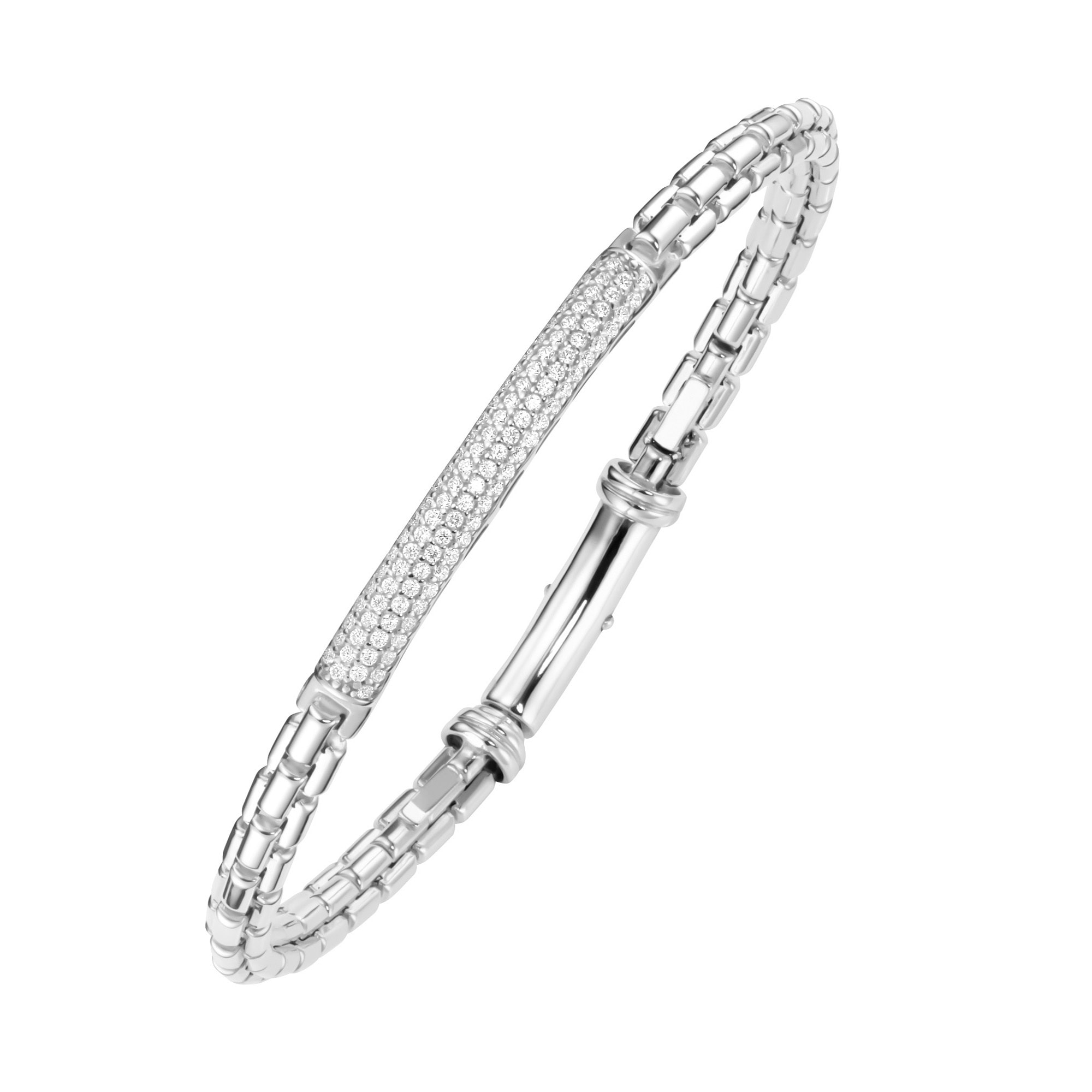 GIORGIO MARTELLO MILANO Armspange »Armspange in Kettenoptik, mit weißen Zirkonia, Silber 925«