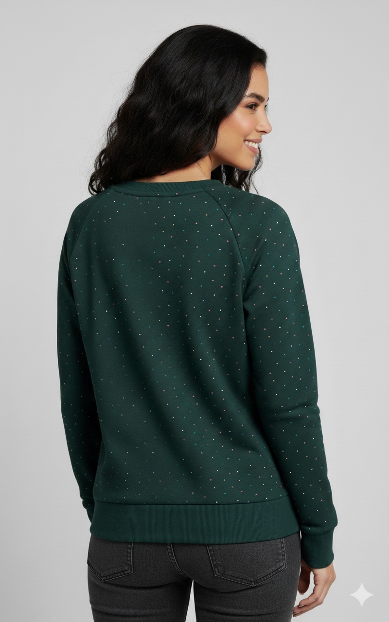 Ragwear Sweatshirt »JOHANKA MULTIDOTS O«, aus Baumwolle und Polyester, normale Passform, mit Rundhalsausschnitt
