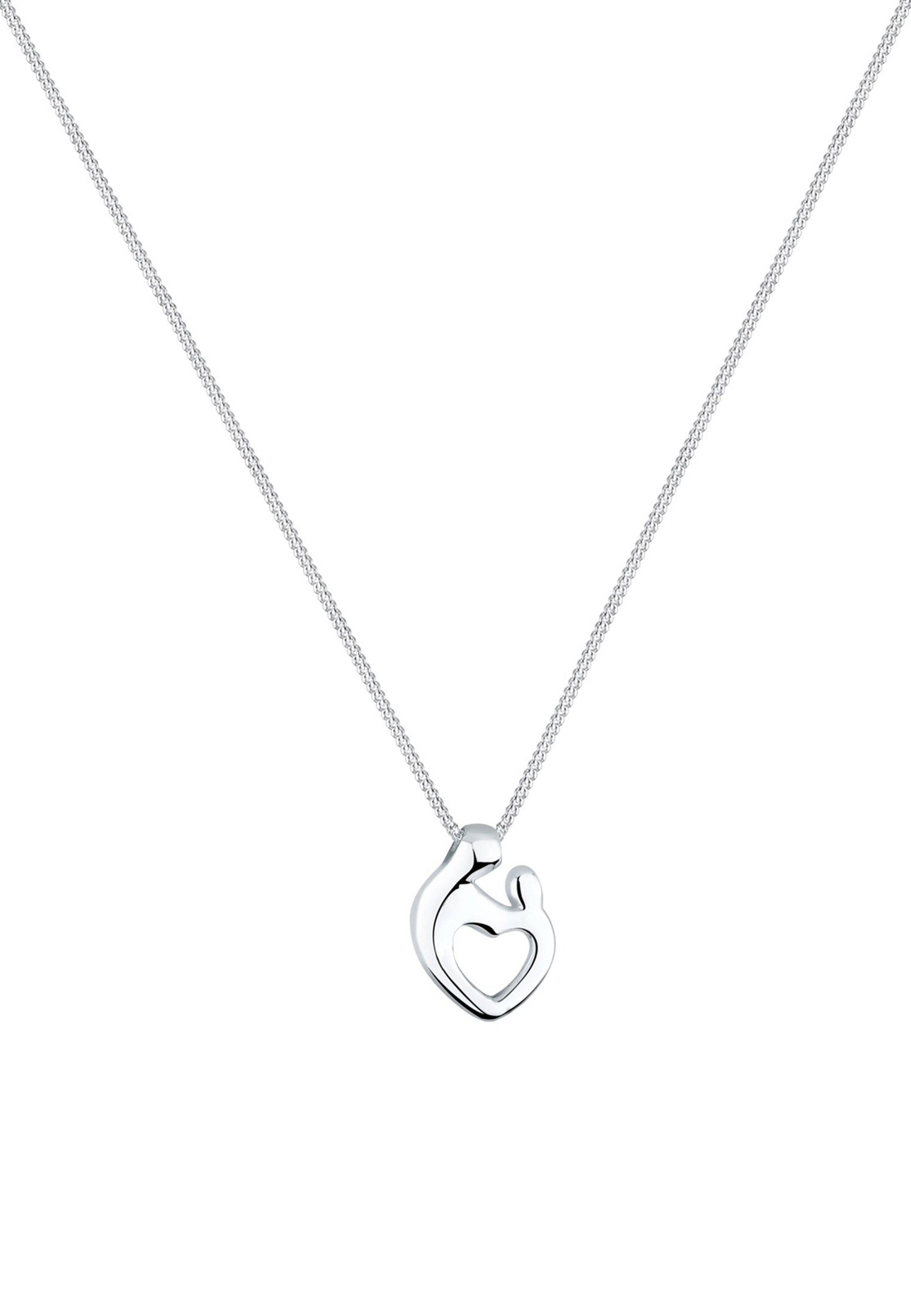 Elli Kette mit Anhänger »Halskette Mutter & Kind Herz 925 Silber«