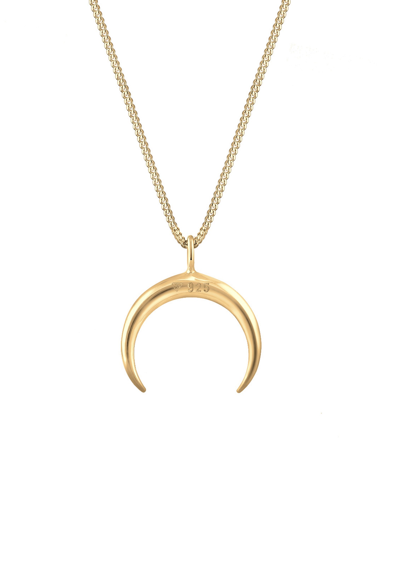 Elli Kette mit Anhänger »Halskette Kette Anhänger Halbmond Fein 925 Silber«