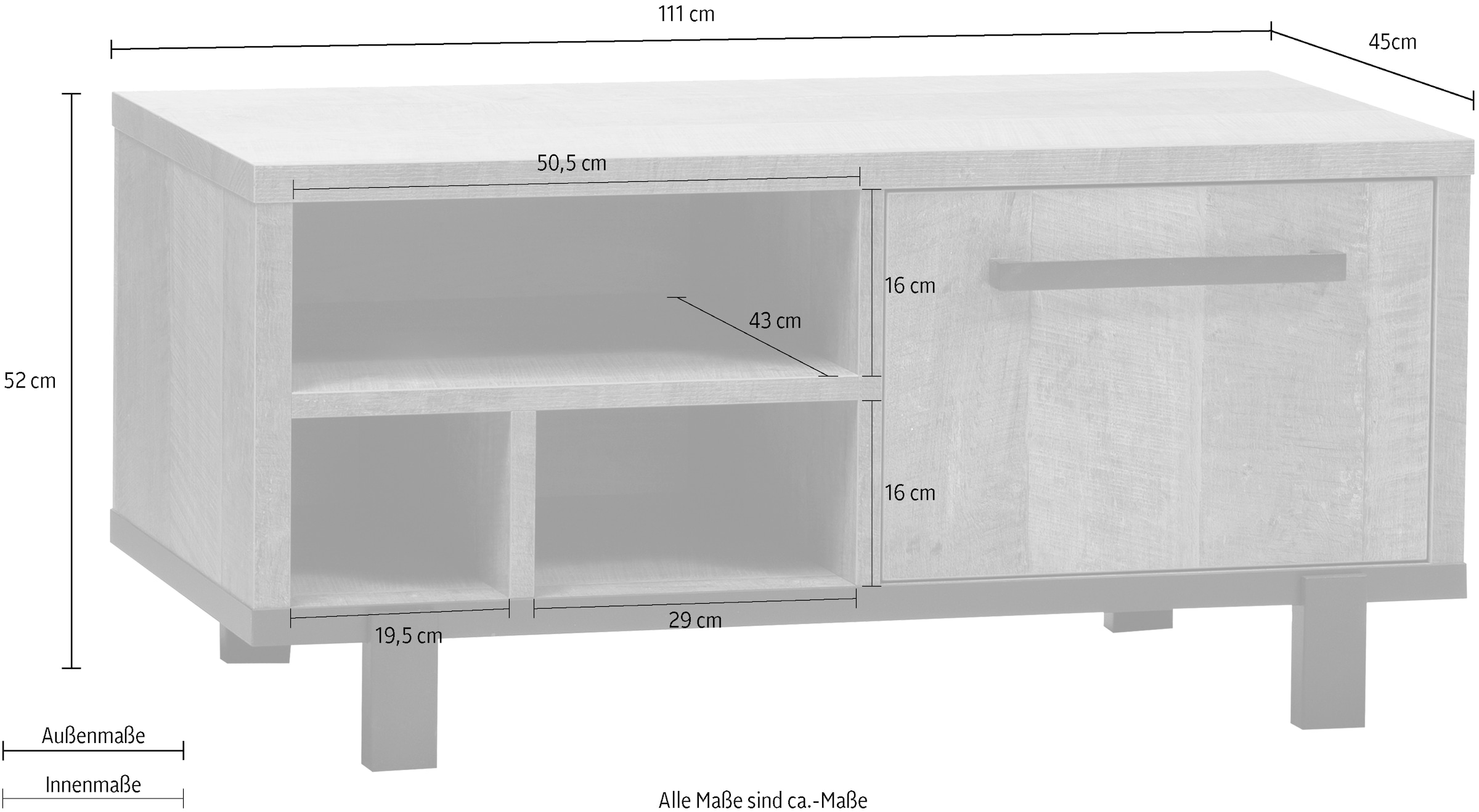OMG Design TV-Schrank »Malaga Lowboard«, in zwei Breiten