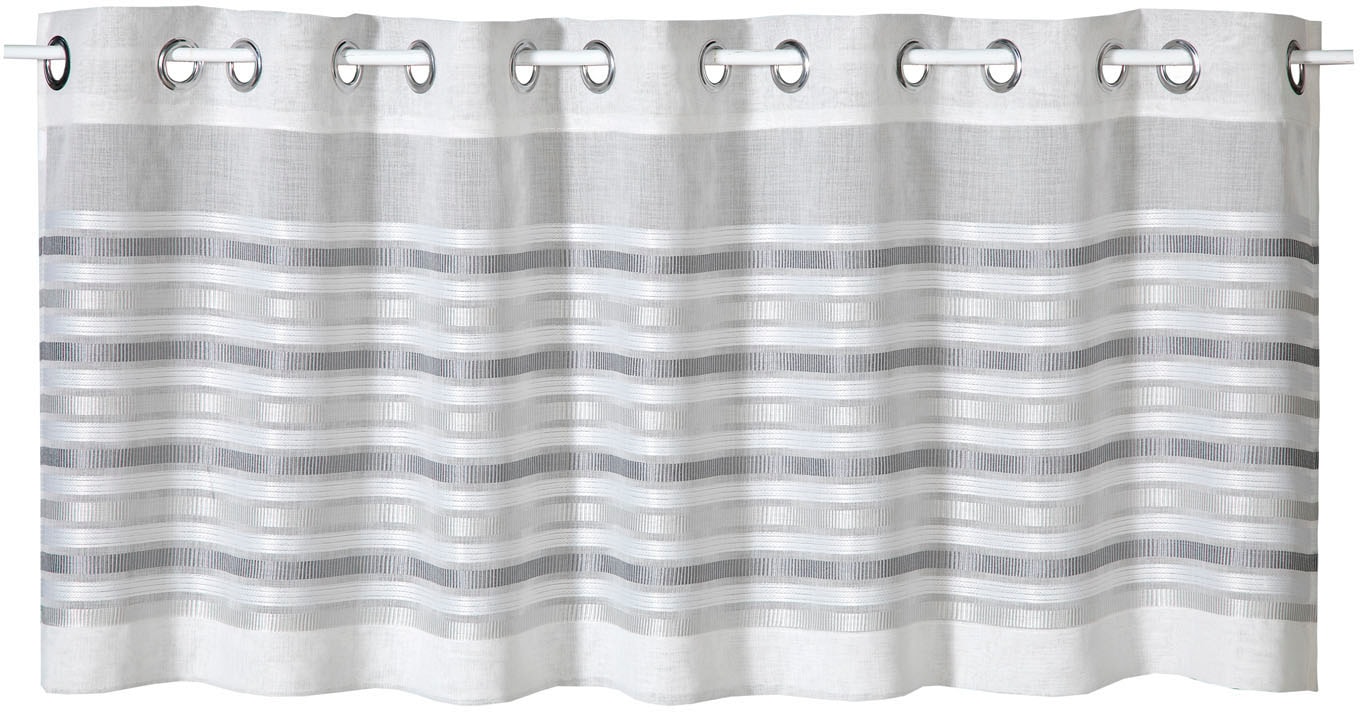 Gerster Scheibengardine »Heiko«, (1 St.), HxB: 50x150, mit modernem Streifen Design