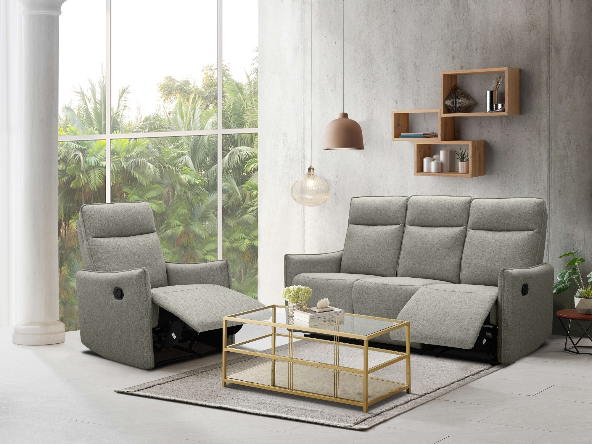 Dorel Home Relaxsessel »Lugo, TV-Sessel, Sessel Wohnzimmer mit Schlaffunktion,«, Loungesessel mit manueller Relaxfunktion