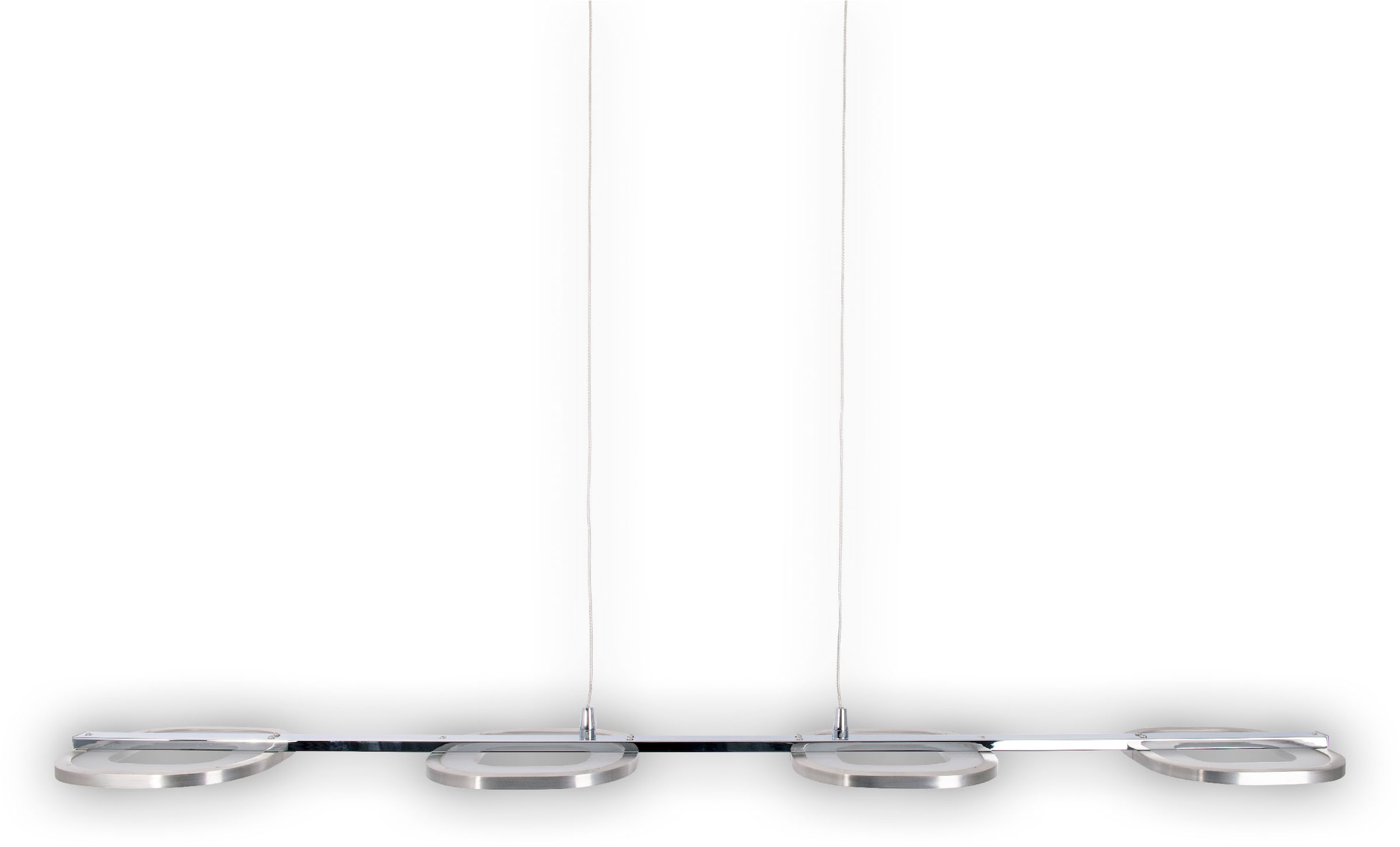 näve LED Pendelleuchte »Beam« LED-Modul 1 Stk. Warmweiß 4 Brennstellen, Höhe 150cm, Länge 100cm, warmweißes Licht