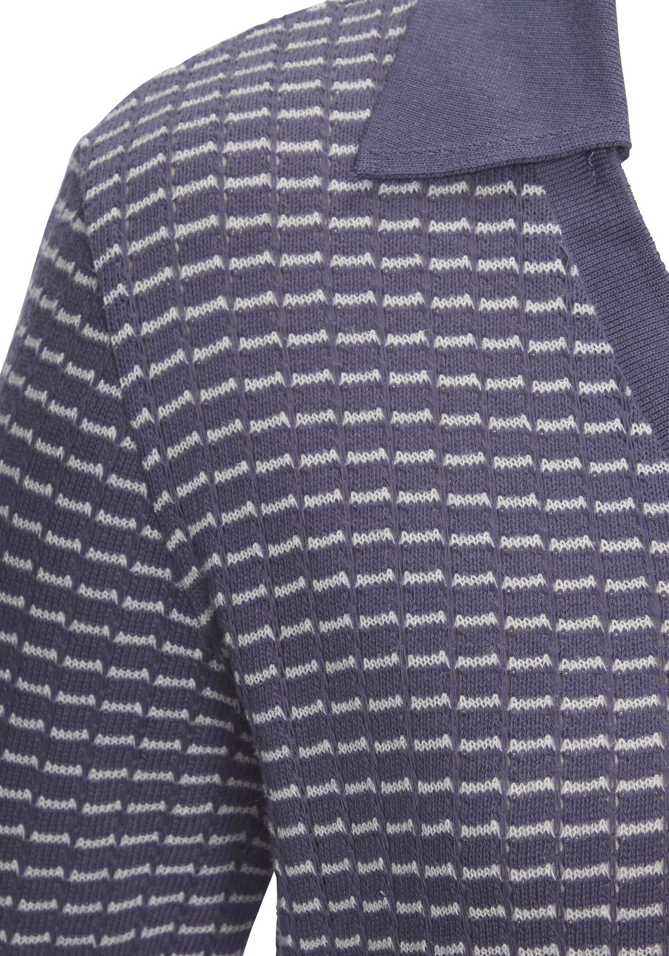 Vivance Langarm-Poloshirt »aus strukturierter Strickqualität« schöne Strick-Qualität