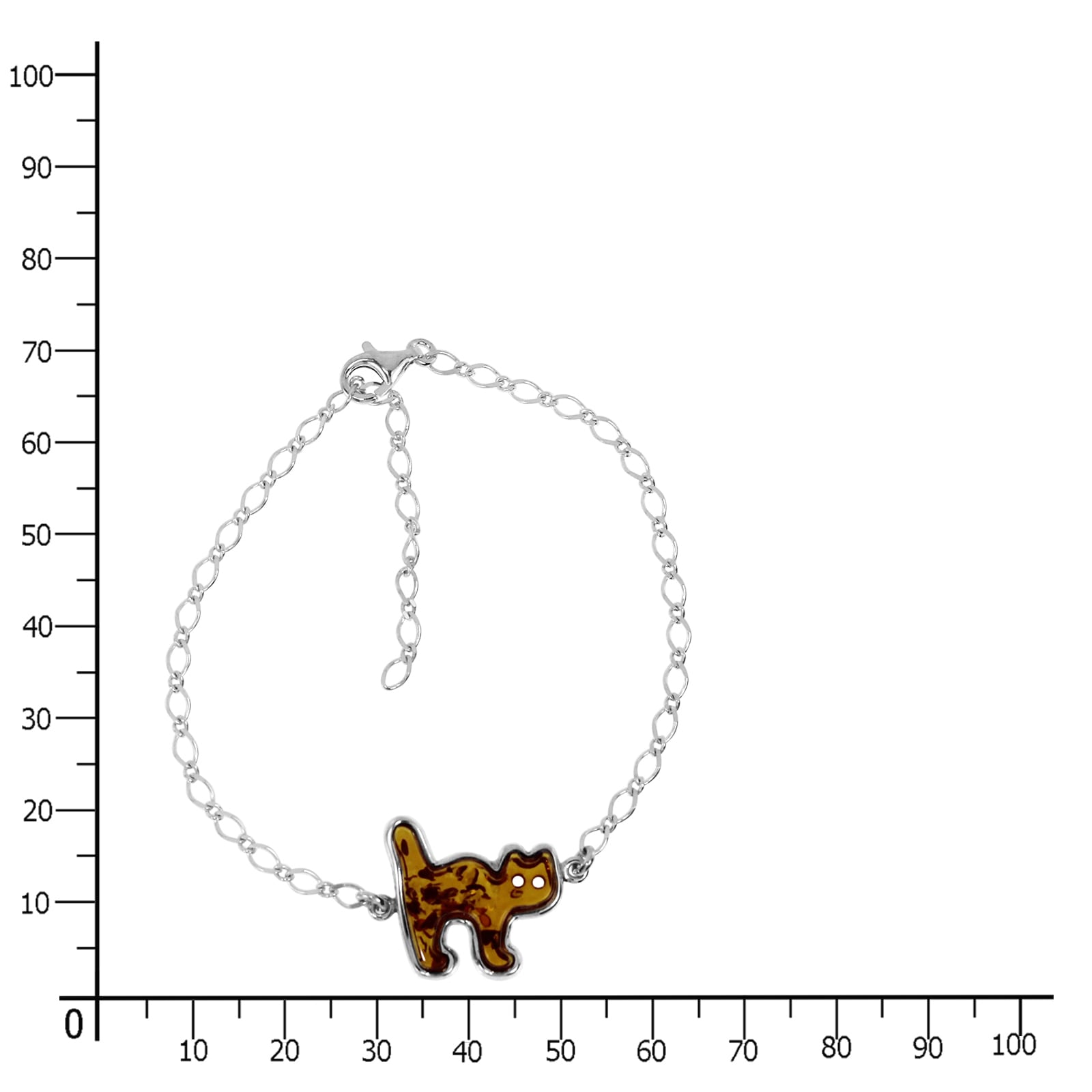 OSTSEE-SCHMUCK Armband »- Katze - Silber 925/000 - Bernstein«