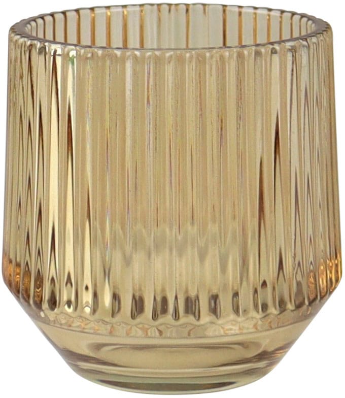 kaufen Rillen«, cm 4 ca. AM Teelichthalter 9,5 Ø Glas, (Set, »mit bequem Windlicht Design St.), aus