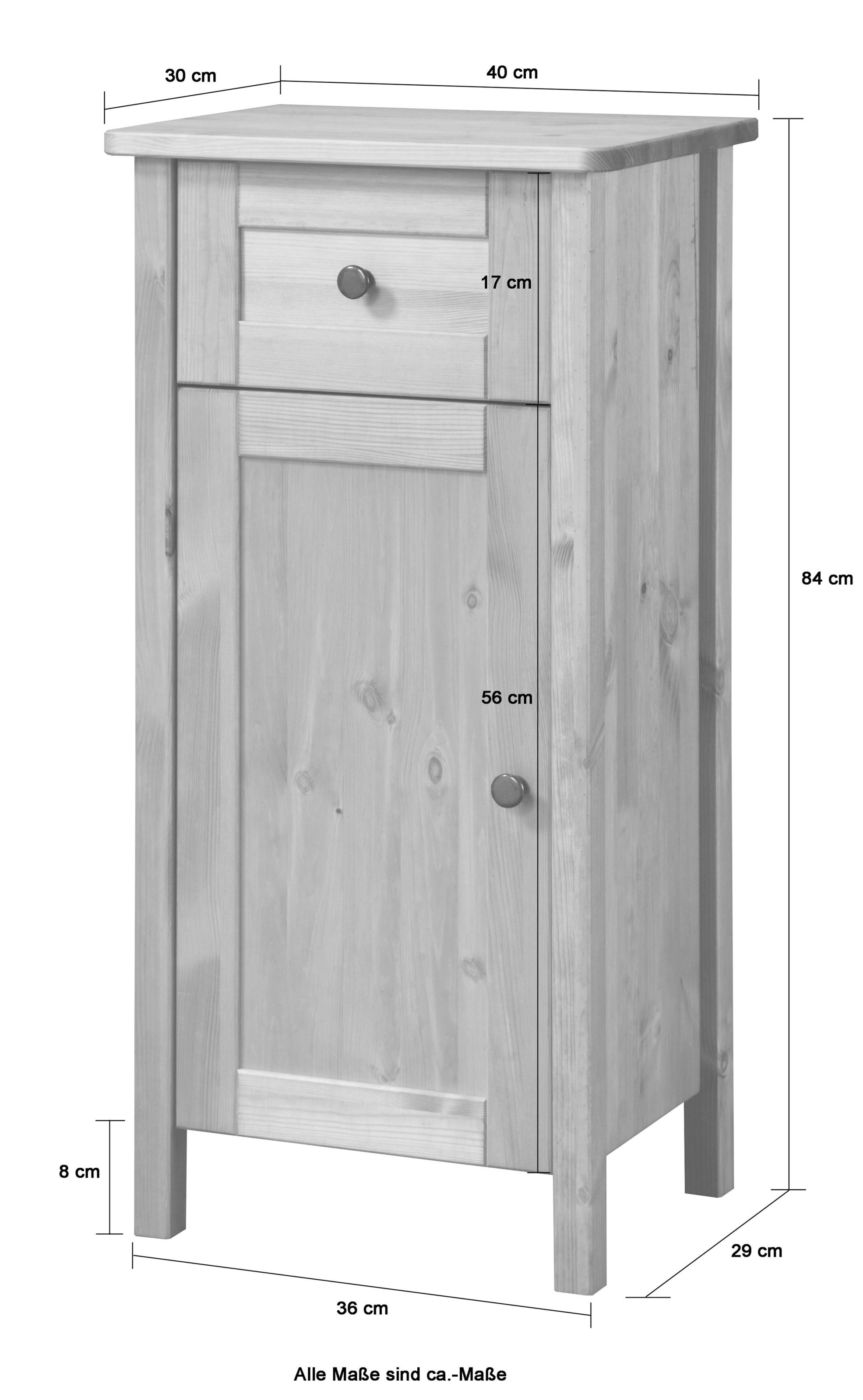 welltime Unterschrank »Sylt« Breite 40 cm, aus Massivholz Kiefer