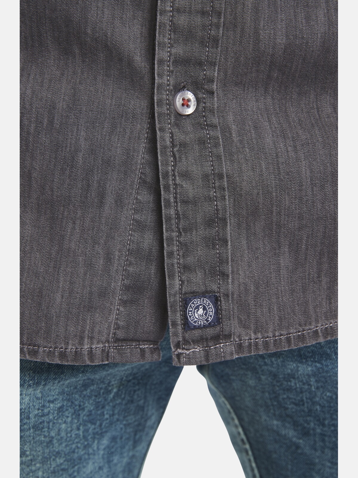 Jan Vanderstorm Kurzarmhemd »Kurzarmhemd LUZZA«, (1 tlg.), im Jeans-Look