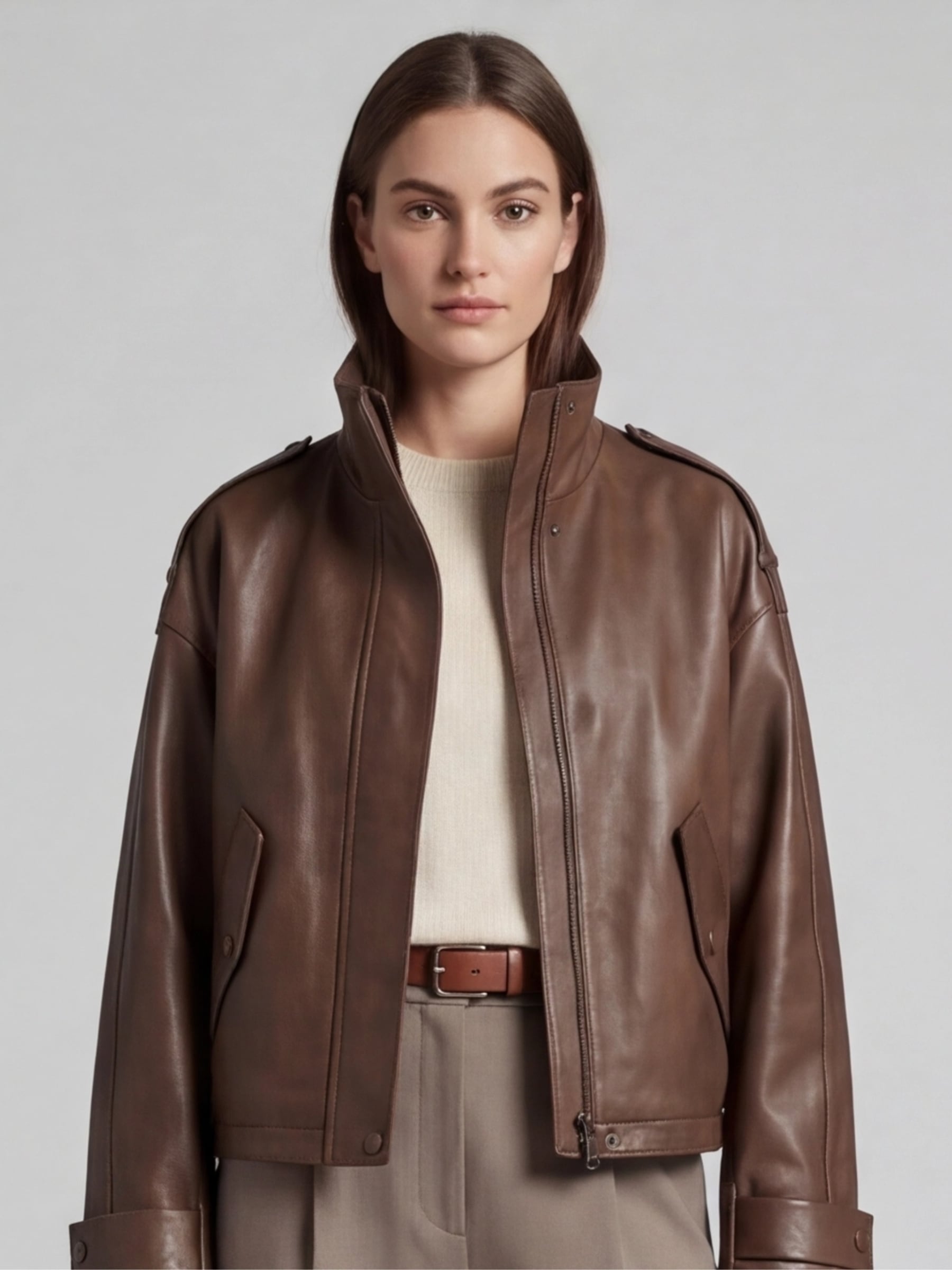 RICANO Lederjacke »Lederjacke Debora« ohne Kapuze Handgefertigt aus echtem Leder