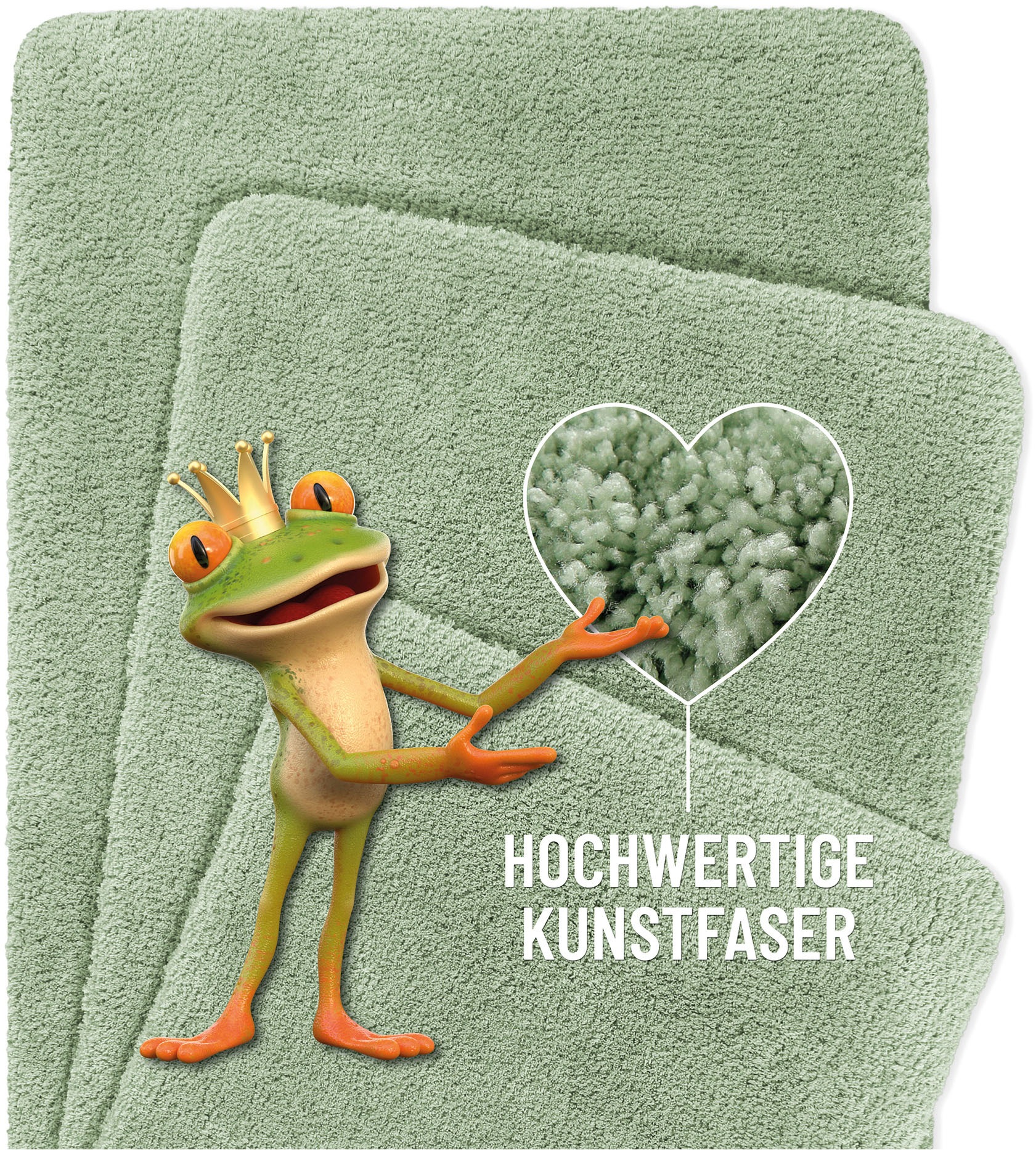 Homie Living Badematte »Porto Azzurro«, rutschhemmend beschichtet, fußbodenheizungsgeeignet-schnell trocknend, Badteppich, uni, rechteckig & rund, waschbar, Badezimmerteppich