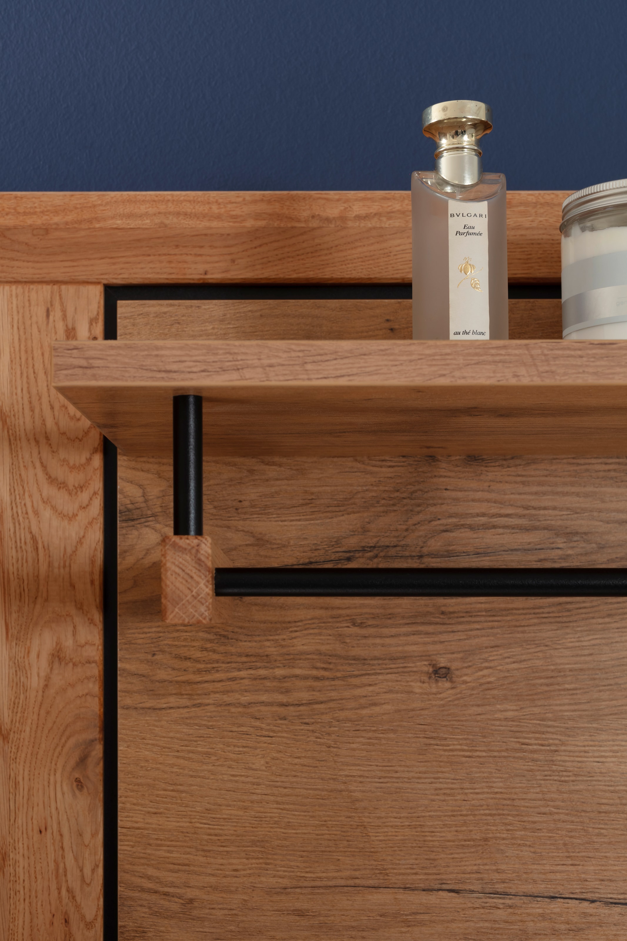 MCA living Garderobenpaneel »Greno Garderobenpaneel Wandgarderobe«, (1 St.), Ablageboden, Garderobenstange aus Metall, 5x Kleiderhaken