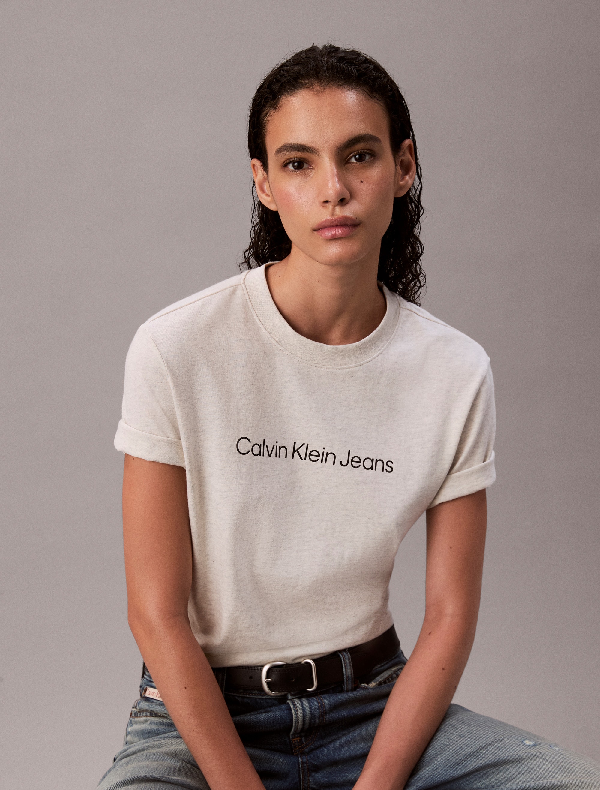 Calvin Klein Jeans T-Shirt »A- INST. LOGO CLASSIC TEE SS« mit Logoschriftzug