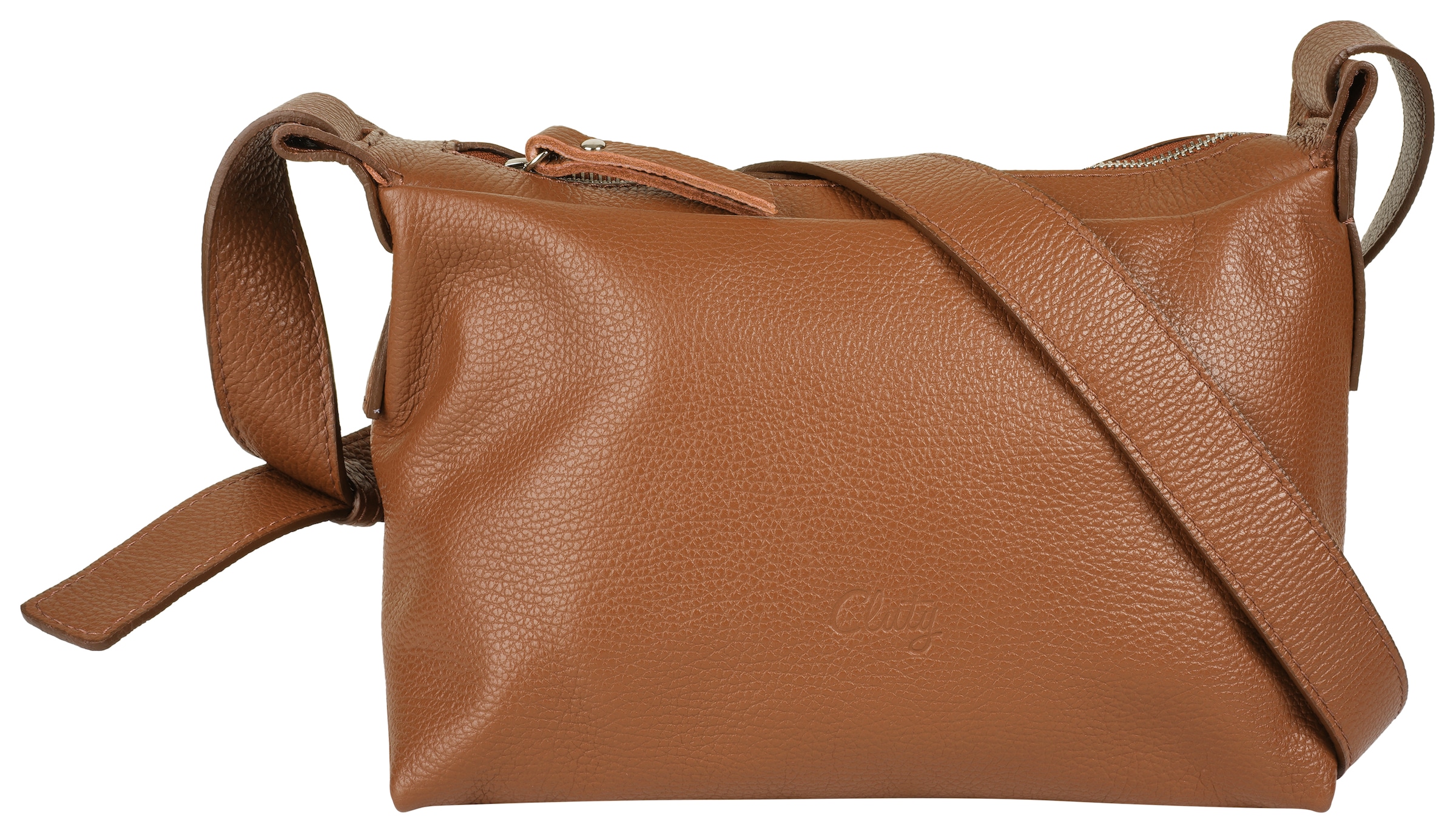 Cluty Umhängetasche echt Leder, Made in Italy