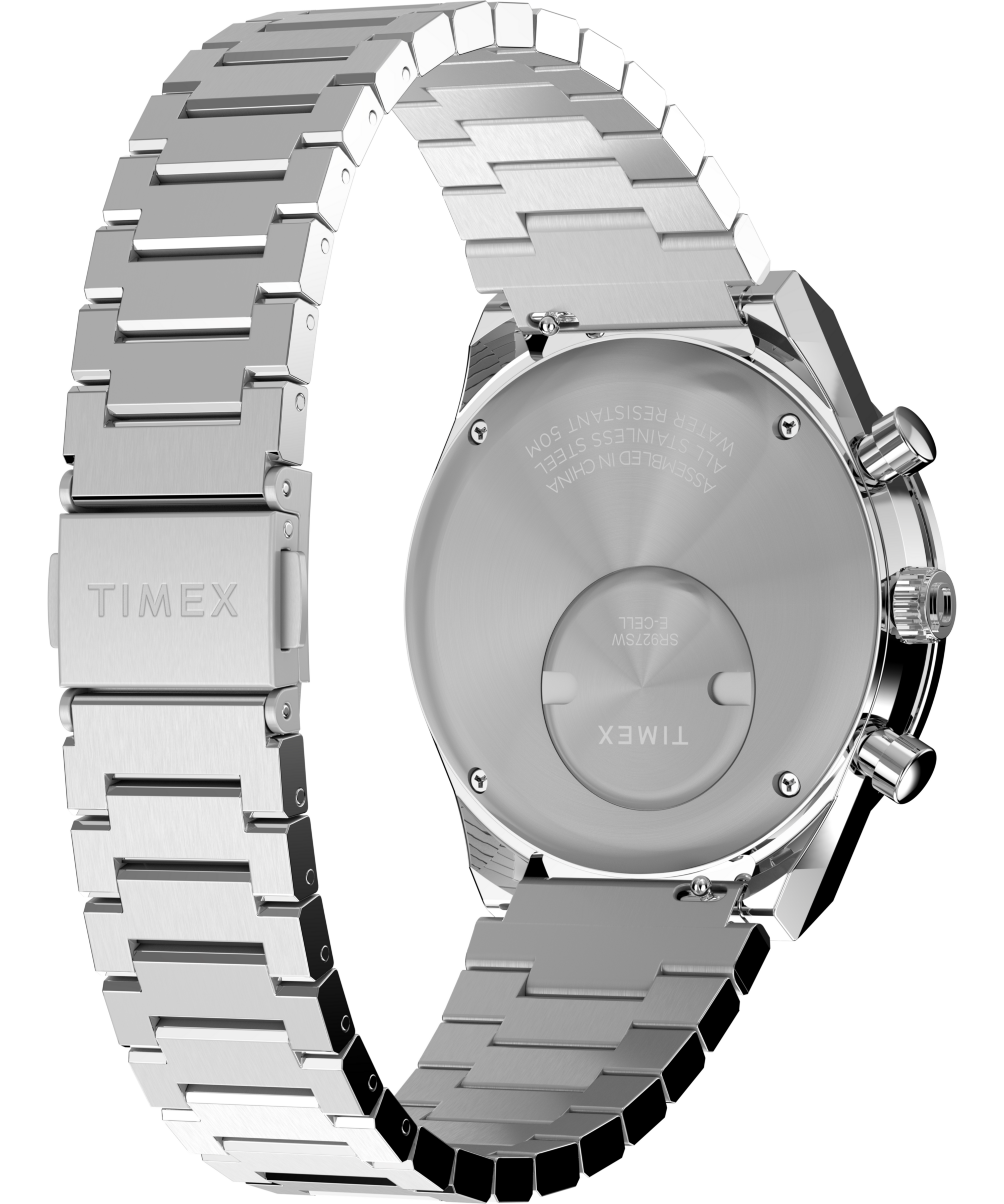 Timex Chronograph »DIVER INSPIRED« Quarzuhr, Armbanduhr, Damenuhr, Edelstahlarmband,Stoppfunktion,Datum