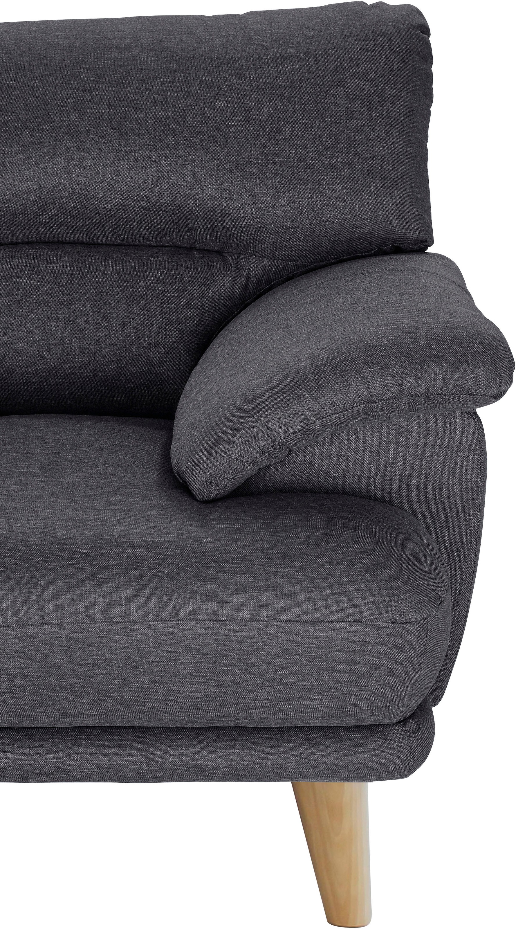 TRENDMANUFAKTUR 3-Sitzer »Cecilia, Sofa in italienischem Design«, mit tollem Sitzkomfort, extrabequeme Armlehnen, Holzfüße