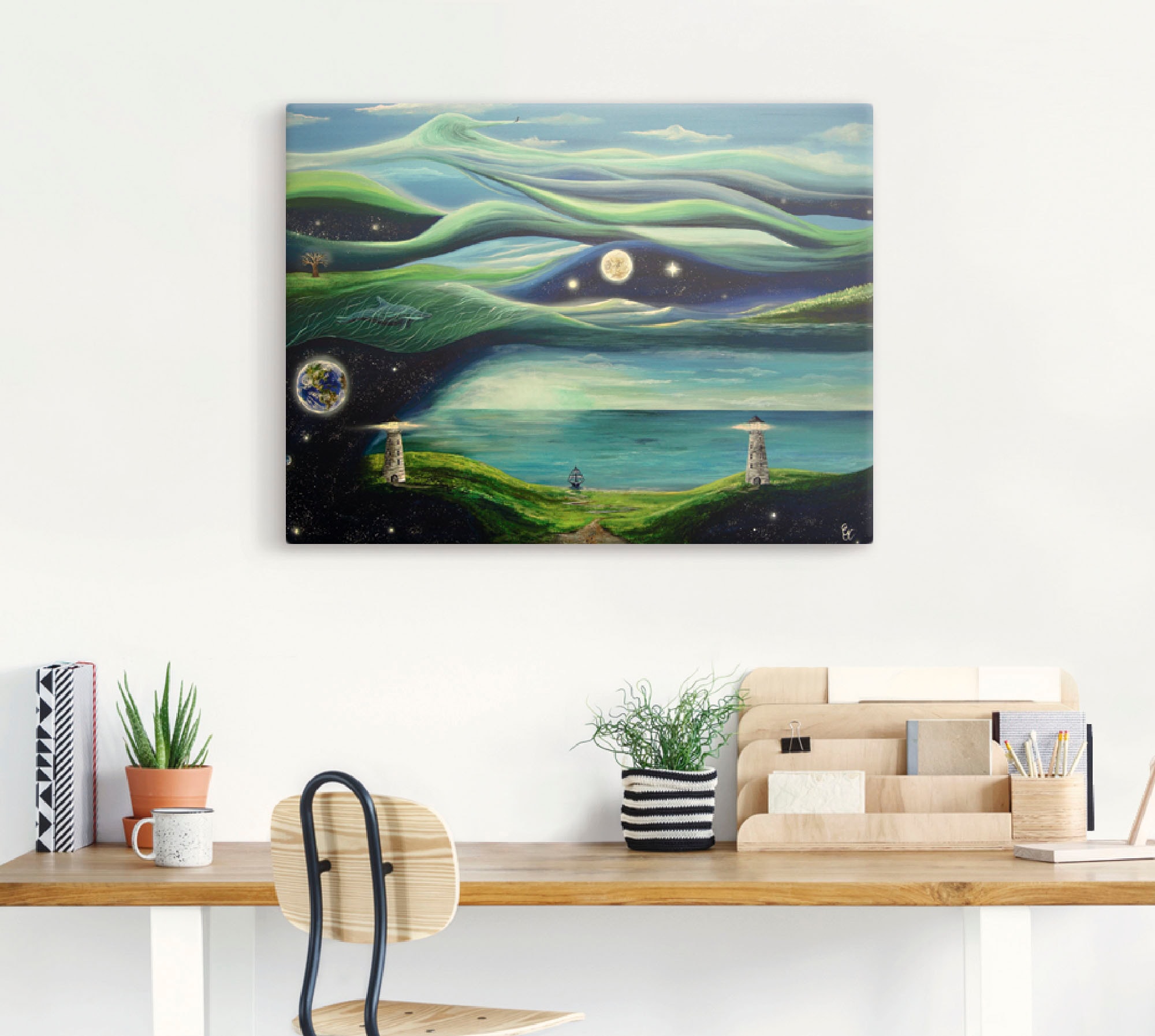 Artland Leinwandbild »Verschiedene Leben« Landschaften 1 Stk. tlg. auf Keilrahmen gespannt