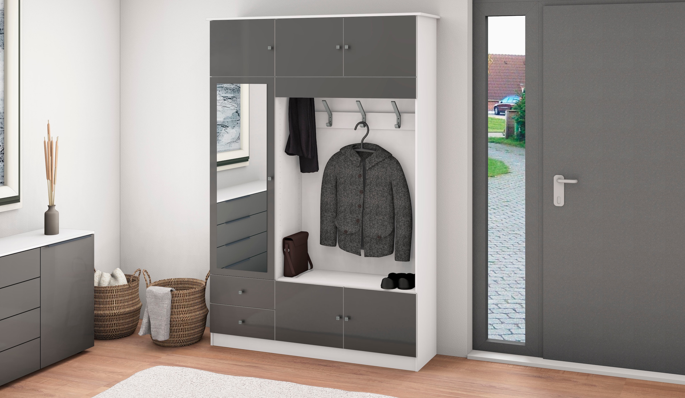 borchardt Möbel Garderobenschrank »Kompakta«, kaufen Höhe 202 cm bequem