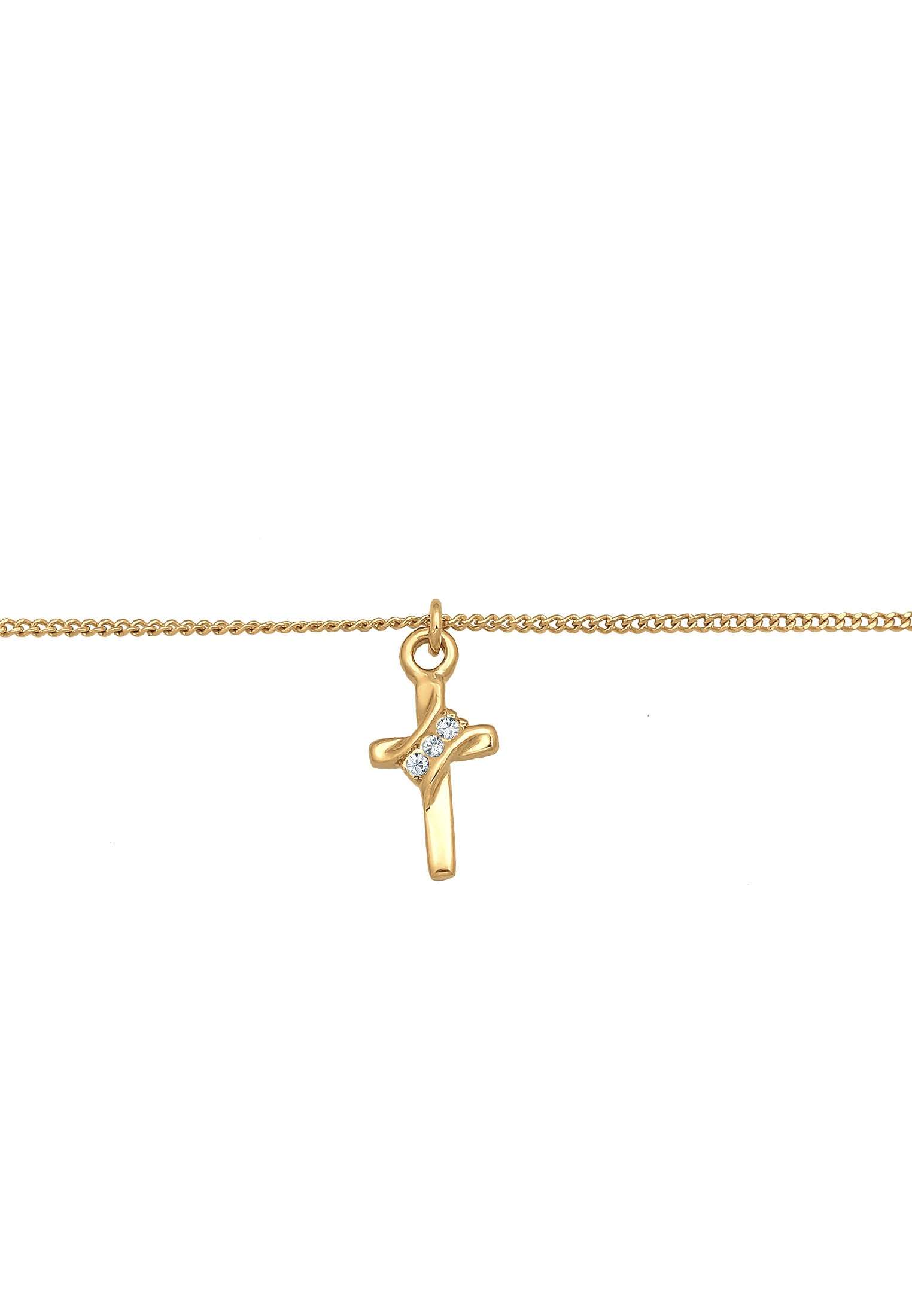 Elli Choker »Halskette Choker Kreuz Kristalle 925er Silber«