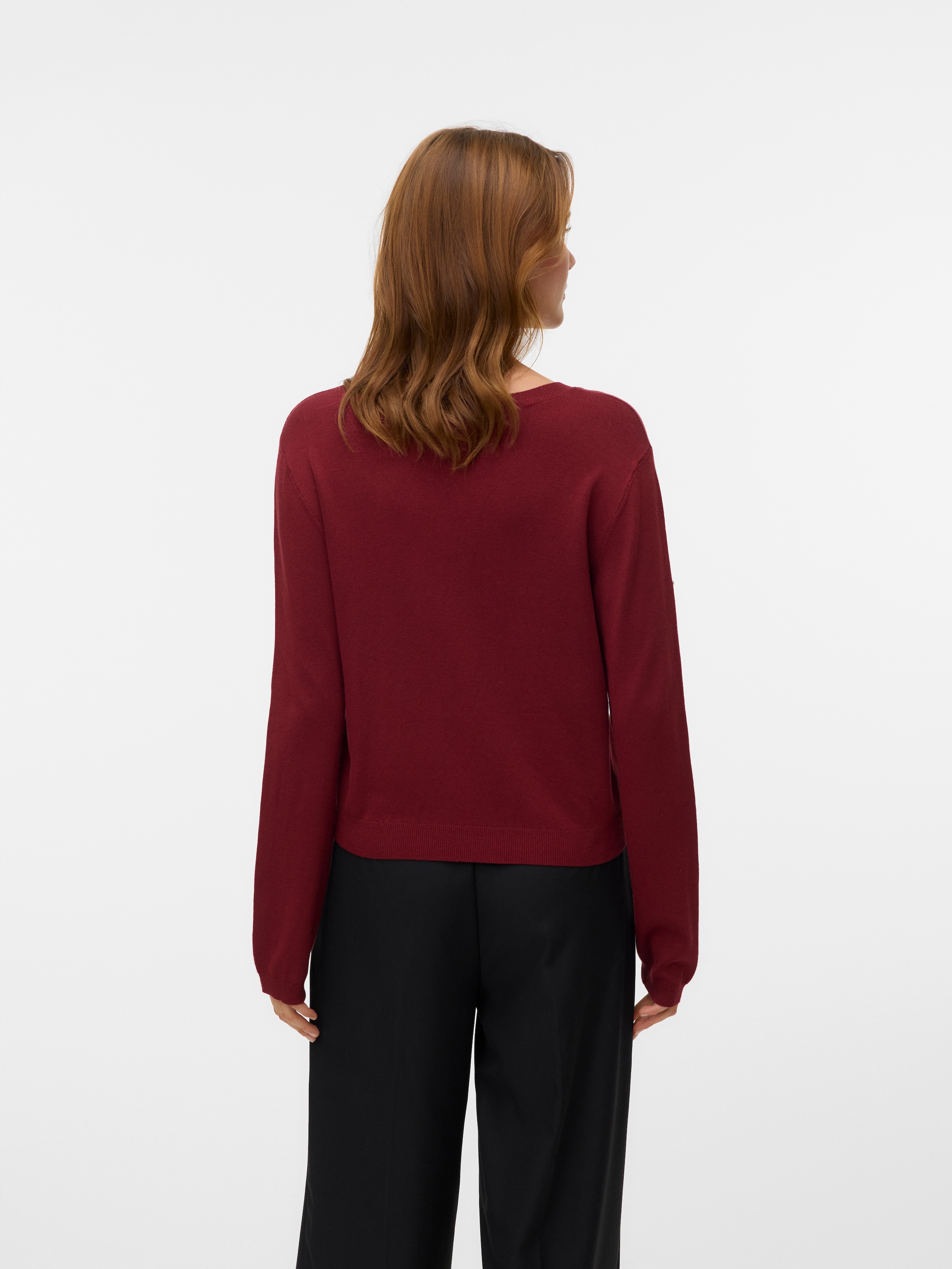Vero Moda Rundhalspullover »VMGLORY PEARL LS O-NECK PULLOVER BOO«