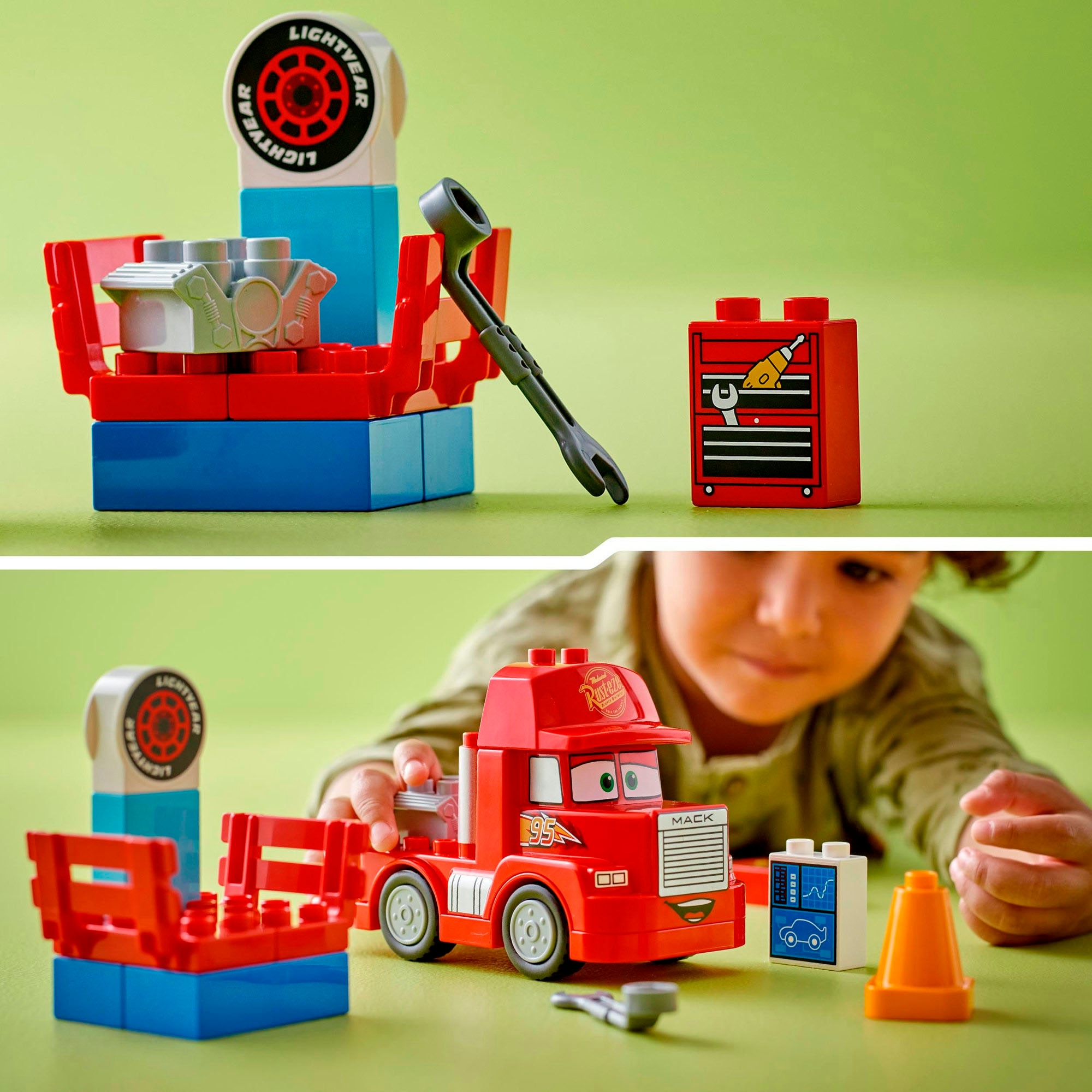 LEGO® Konstruktionsspielsteine »Mack beim Rennen (10417), LEGO® DUPLO Disney™«, (14 St.), Made in Europe