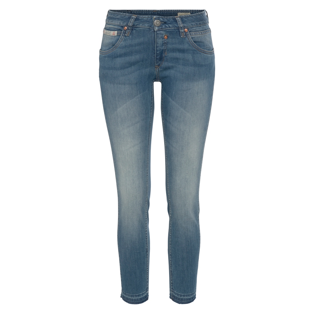 Herrlicher Slim-fit-Jeans »TOUCH« in 7/8 Länge und ausgefranstem Hosensaum