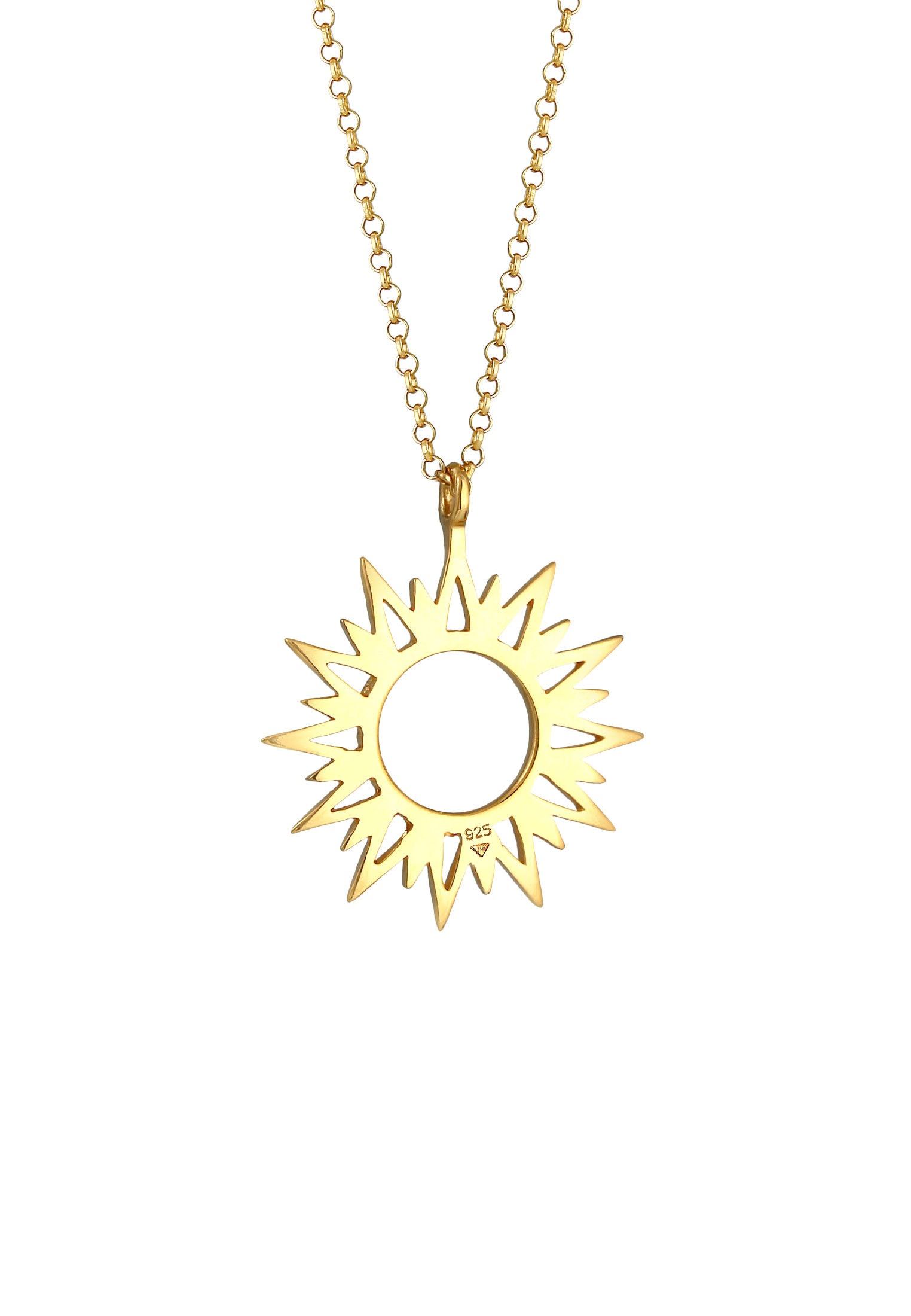 Elli Kette mit Anhänger »Halskette Sonne Sun Strahlen Astro Symbol 925 Silber«