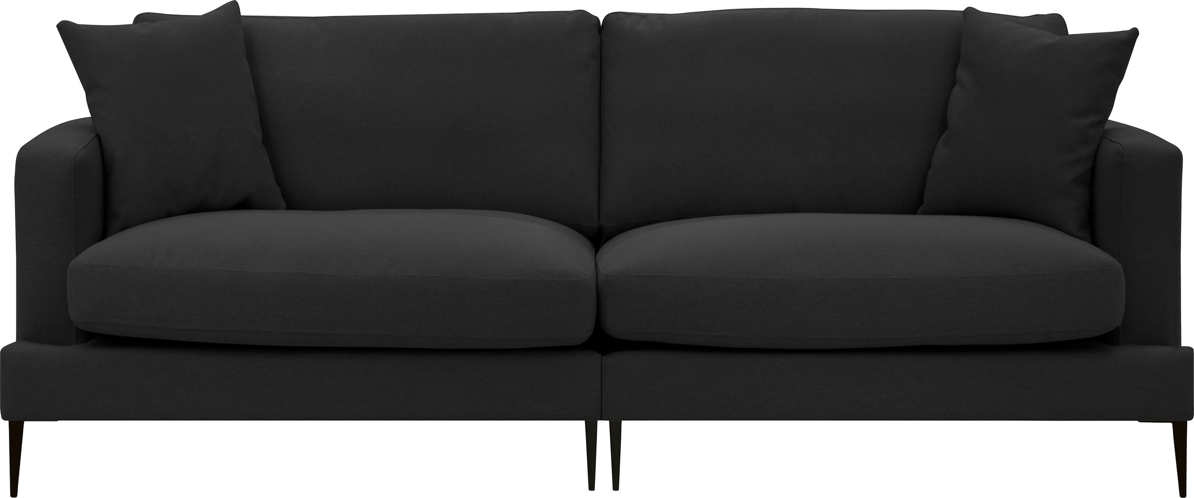 Leonique 2-Sitzer »Cozy elegantes Designsofa, Maße B/T/H: 151/97/80 cm«, mit losen Kissen und Metallbeinen