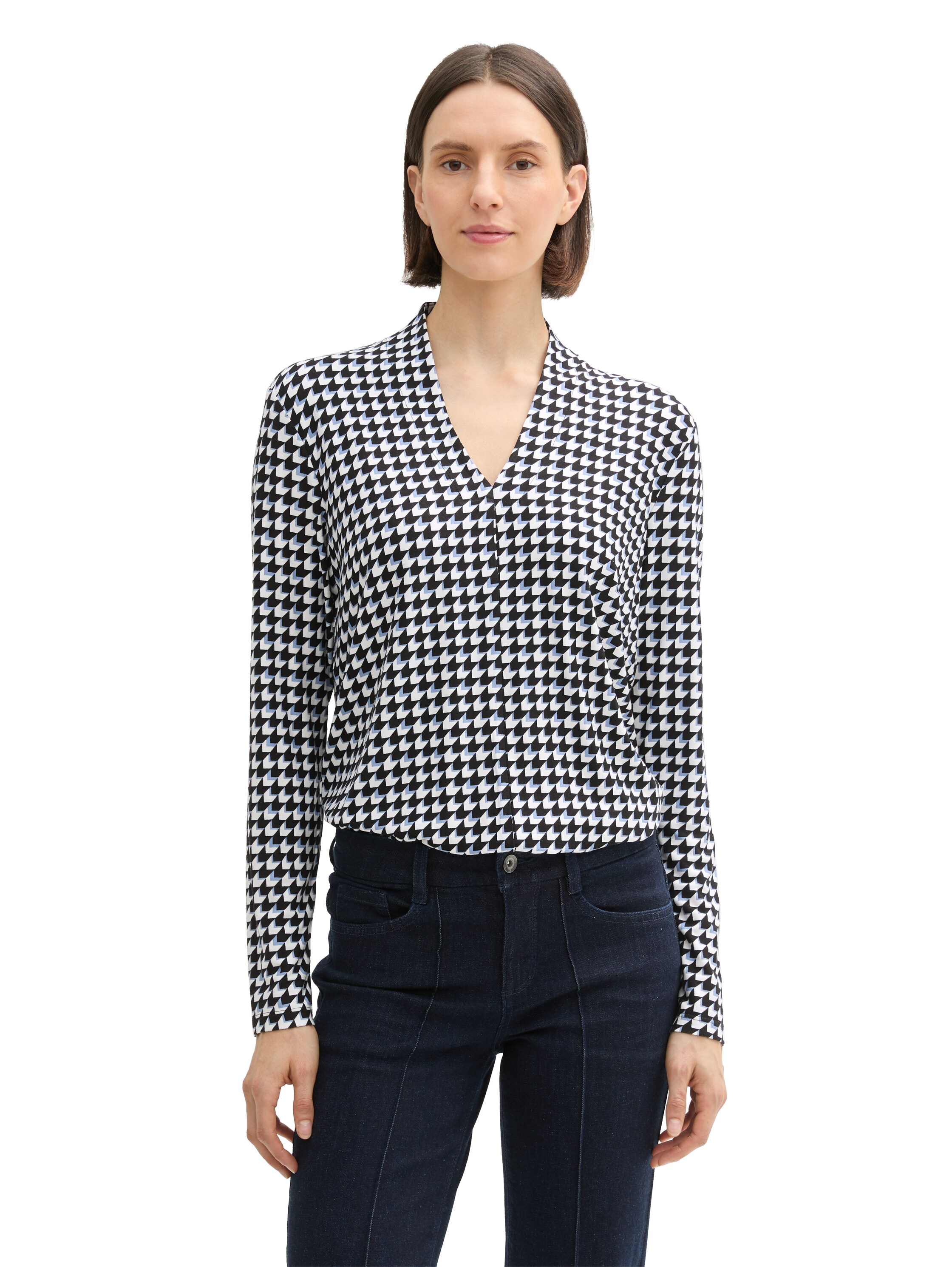 TOM TAILOR Langarmshirt, mit All-Over Print