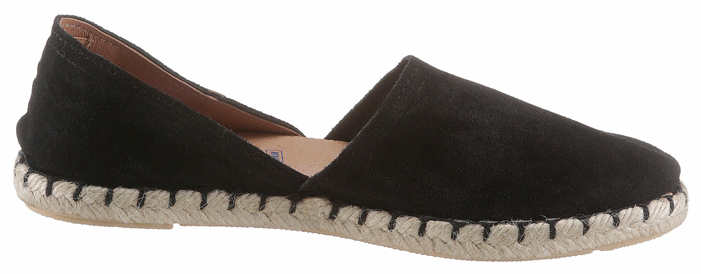 VERBENAS Espadrille »CARMEN SERRAJE«, Schlupfschuh, Sommerschuh, Loafer mit typischem Jute-Rahmen