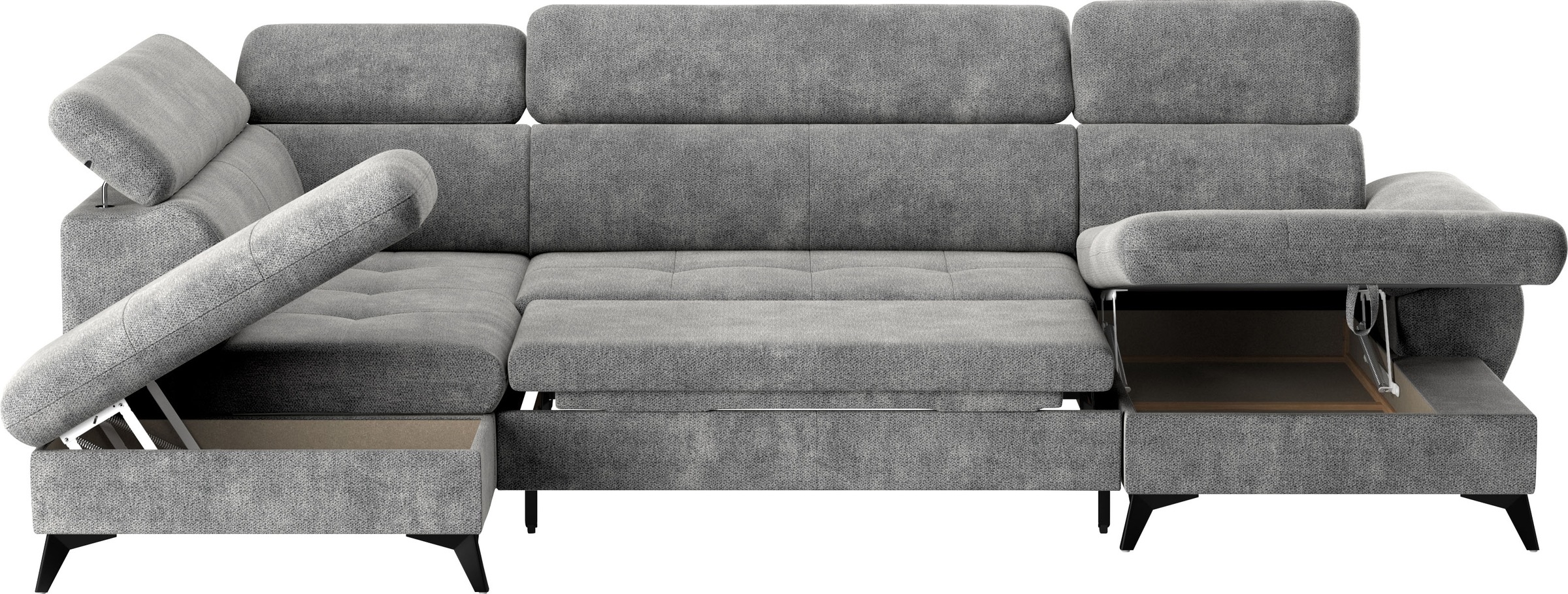 COTTA Wohnlandschaft »Hudson U-Form«, mit Kopfteilverstellung, wahlweise mit Bettfunktion & Bettkasten