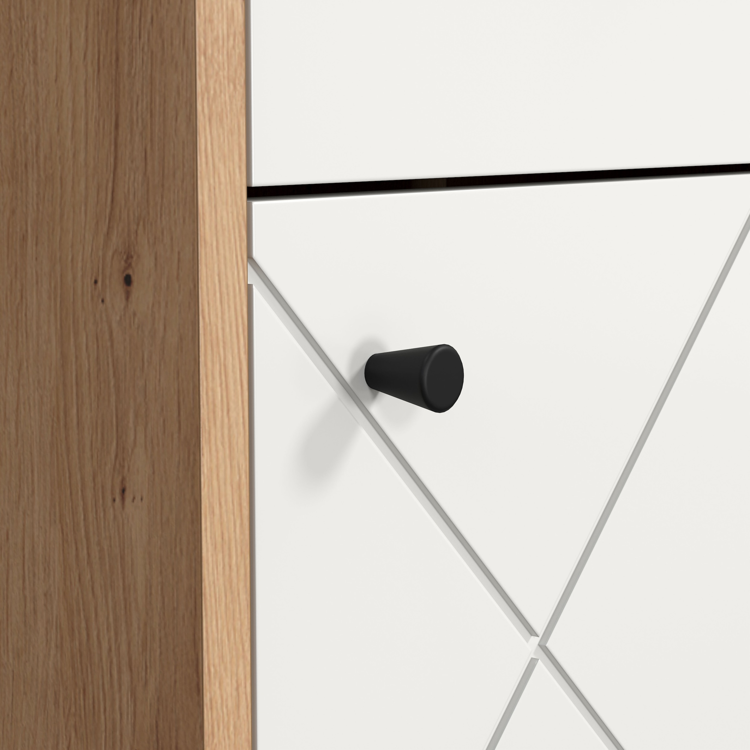Places of Style Garderobenschrank »Tarragona«, (1 St.), Flurschrank mit ausziehbarer Kleiderstange - (B/T/H) 63/40/194 cm