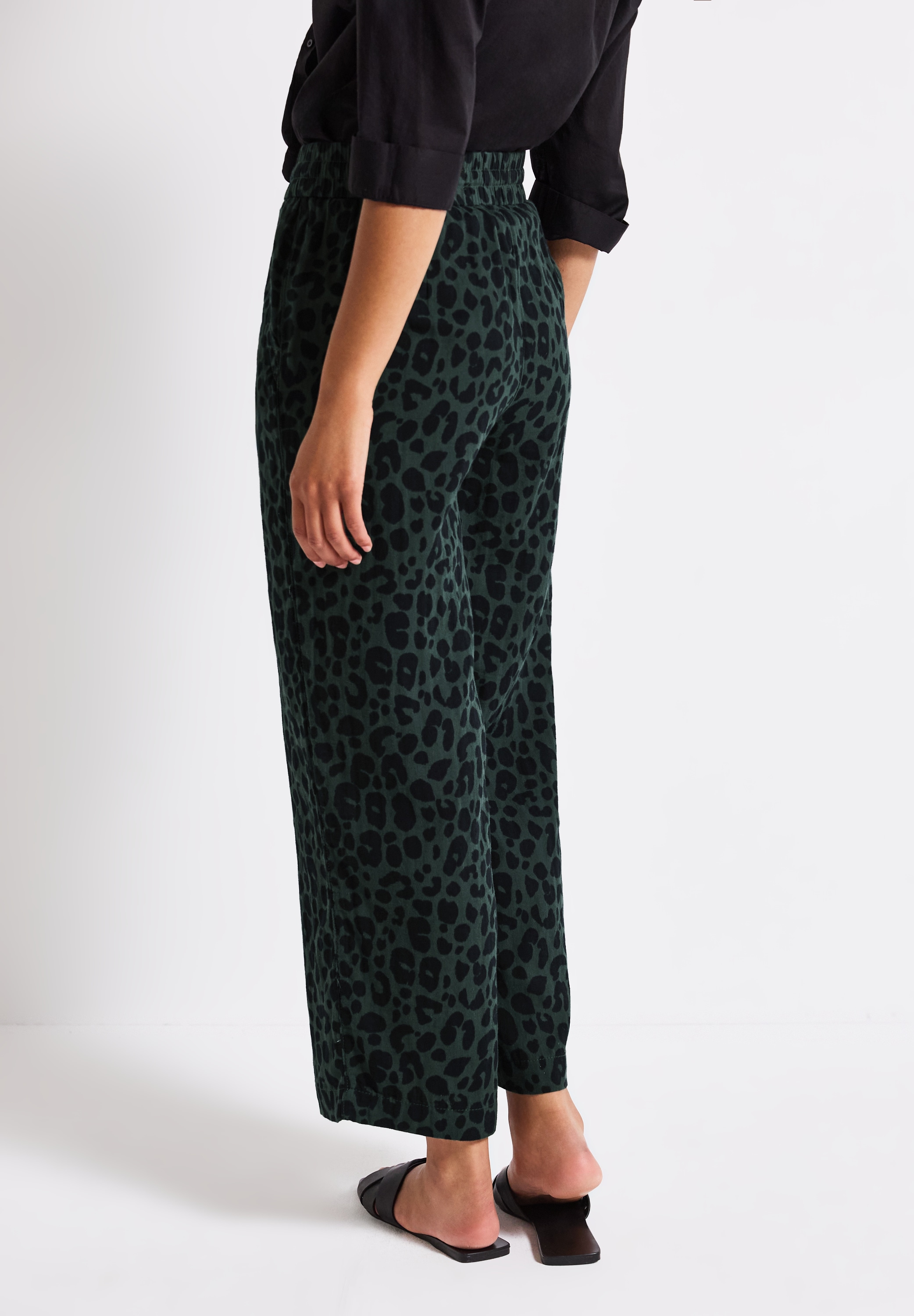 STREET ONE Stoffhose, gemustert, im Musselin-Look