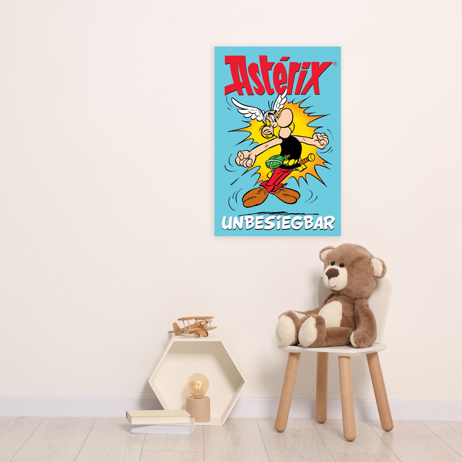 LuckyLinde Leinwandbild »Asterix Unbesiegbar II«, Cartoon-Comic-Fantasy-Figuren-Film-Filmfiguren, (1 St.), Canvasbild Wanddeko Bild zum Film "Kampf der Häuptlinge"