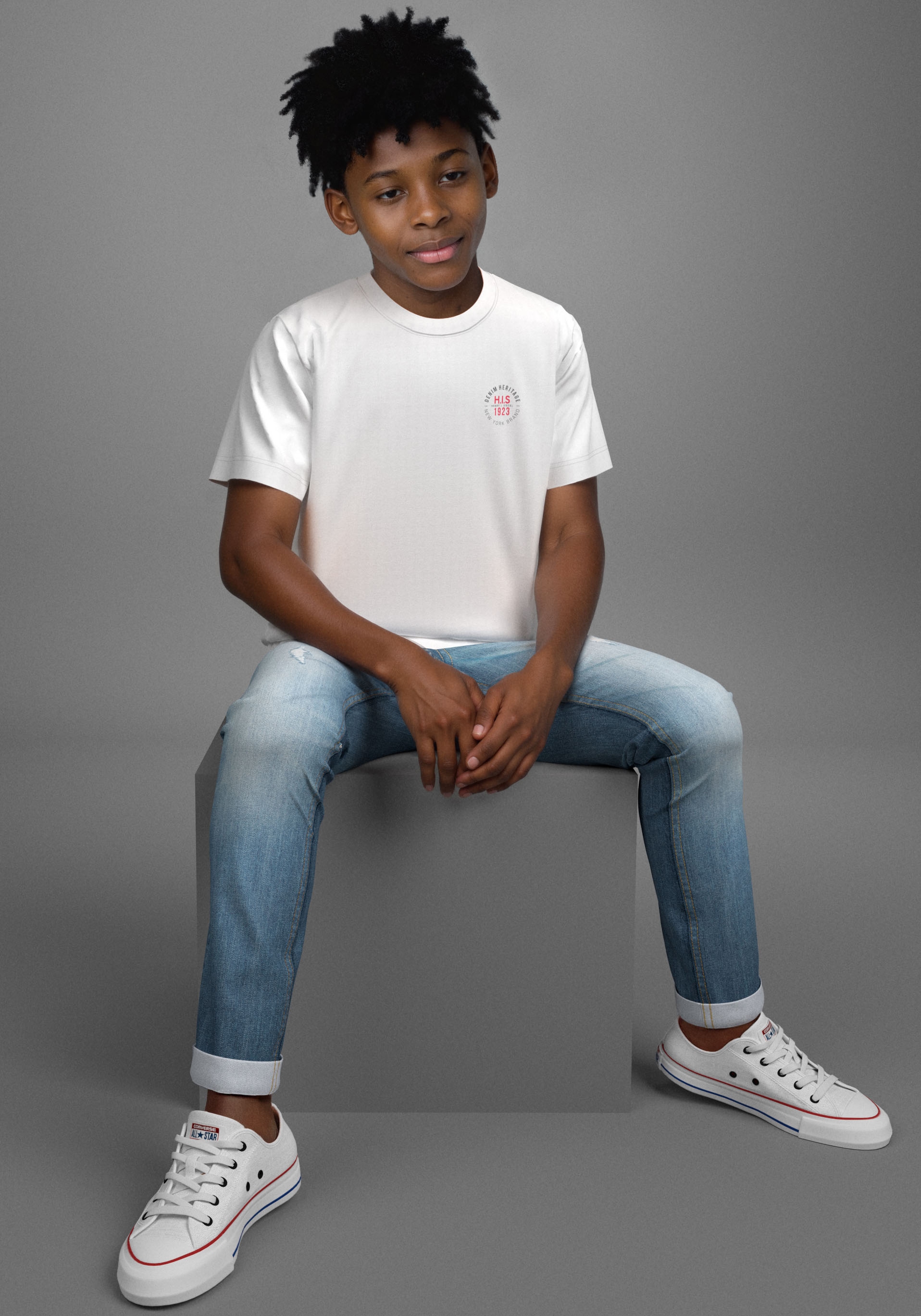 KangaROOS Stretch-Jeans », regular fit mit geradem Beinverlauf« bequeme Passform,  gerades Bein,  niedrige Leibhöhe