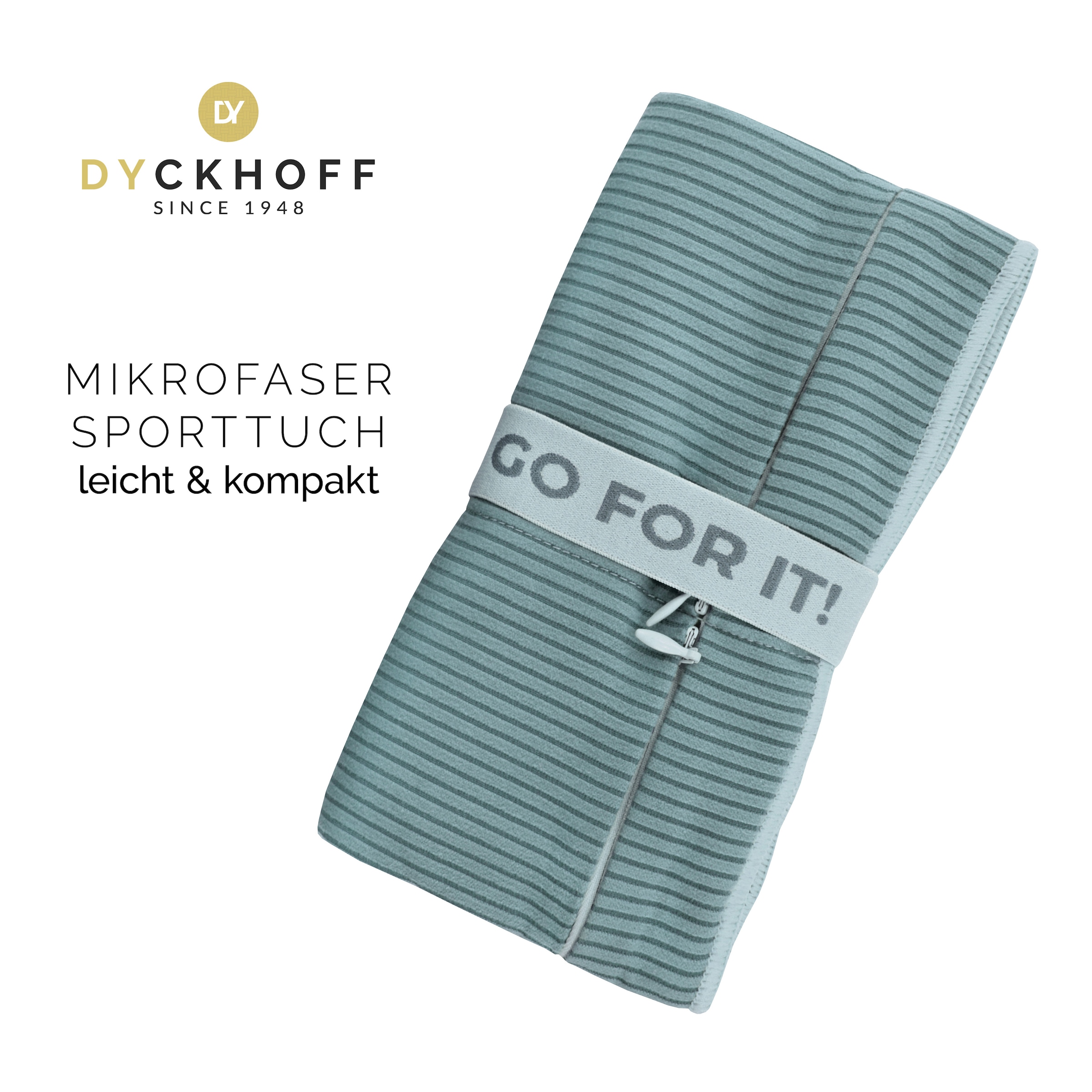 Dyckhoff 1100000002199 »Mikrofaser Sporttuch Struktur« Mit Überstülpkapuze, Schnelltrocknend, Leicht, Reißverschlusstasche