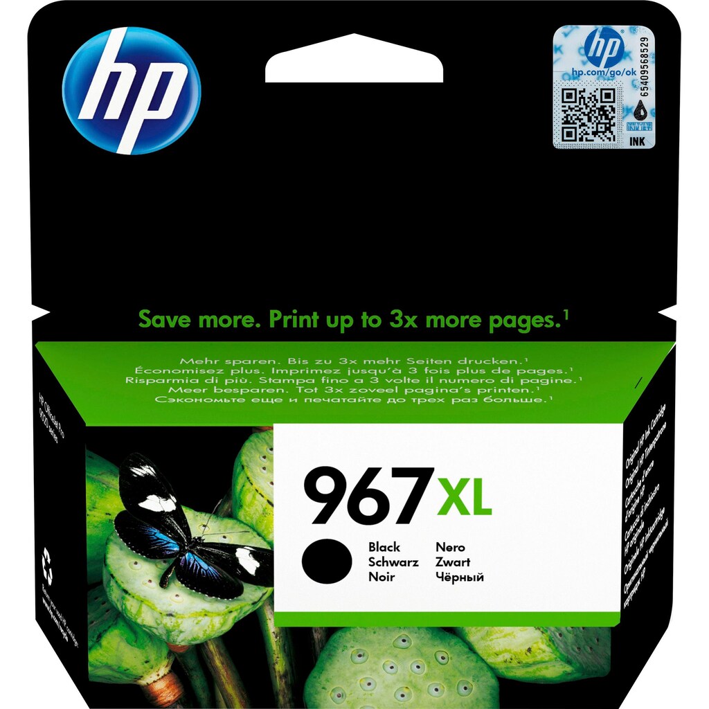 HP Tintenpatrone »967XL«, (1 St.), original Druckerpatrone 967 schwarz XL