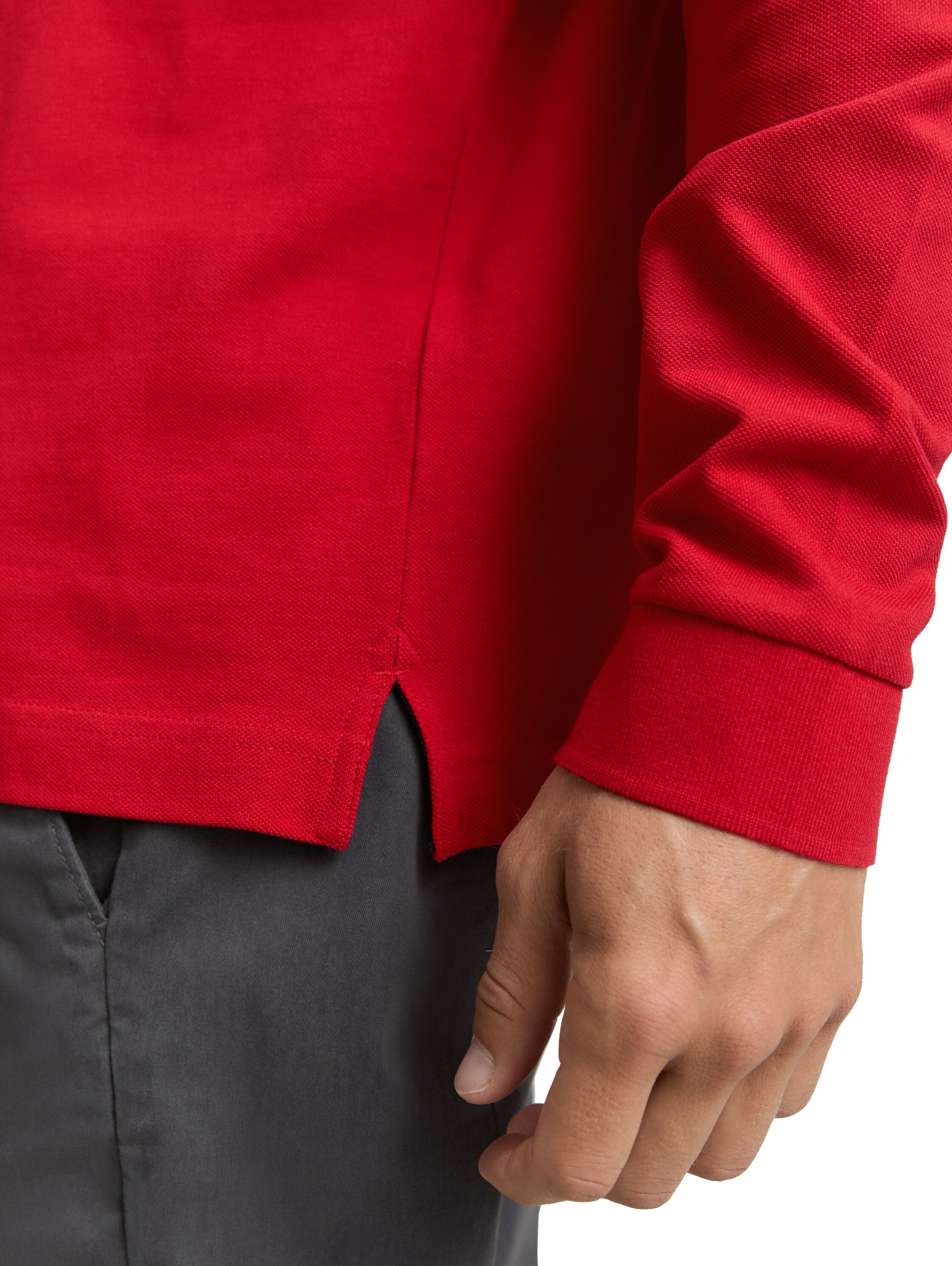 TOM TAILOR Langarm-Poloshirt, mit Logo-Stickerei
