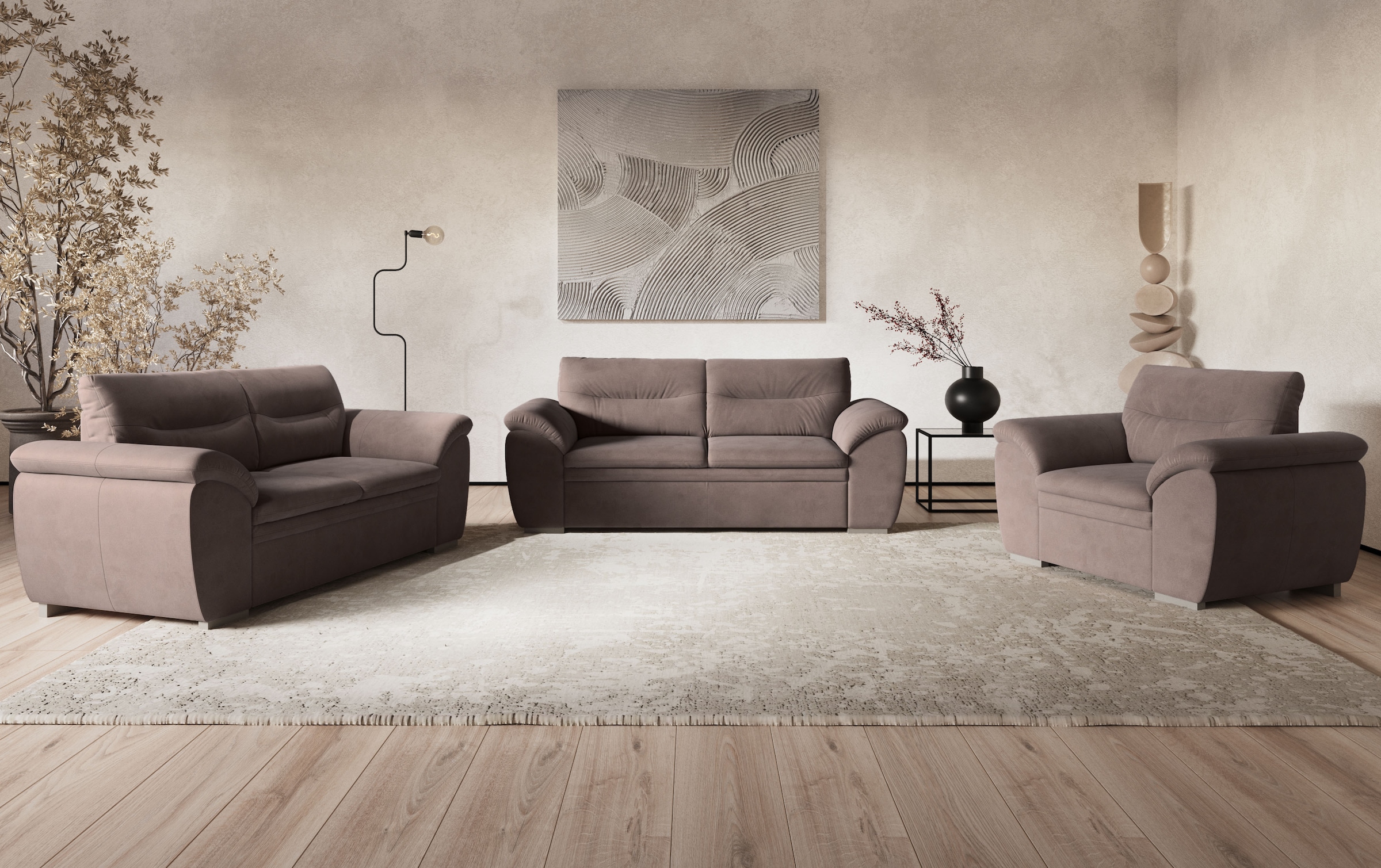 COTTA 2-Sitzer »Leandra« Polstergarnitur, auch als Set erhältlich