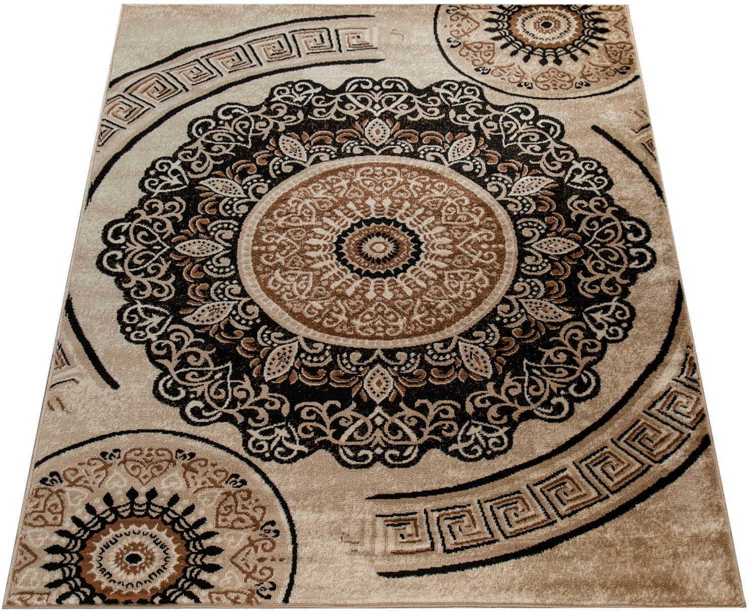 Paco Home Teppich »Sinai 077« rechteckig 13 mm Höhe Kurzflor, Ornamente in dezenten Farbtöne, Kundenliebling