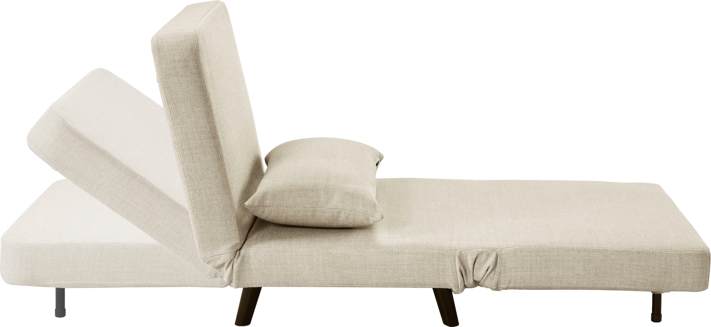 ATLANTIC home collection Sessel »Robby«, inkl. Bettfunktion, mehrfach verstellbar, Strukturbezug