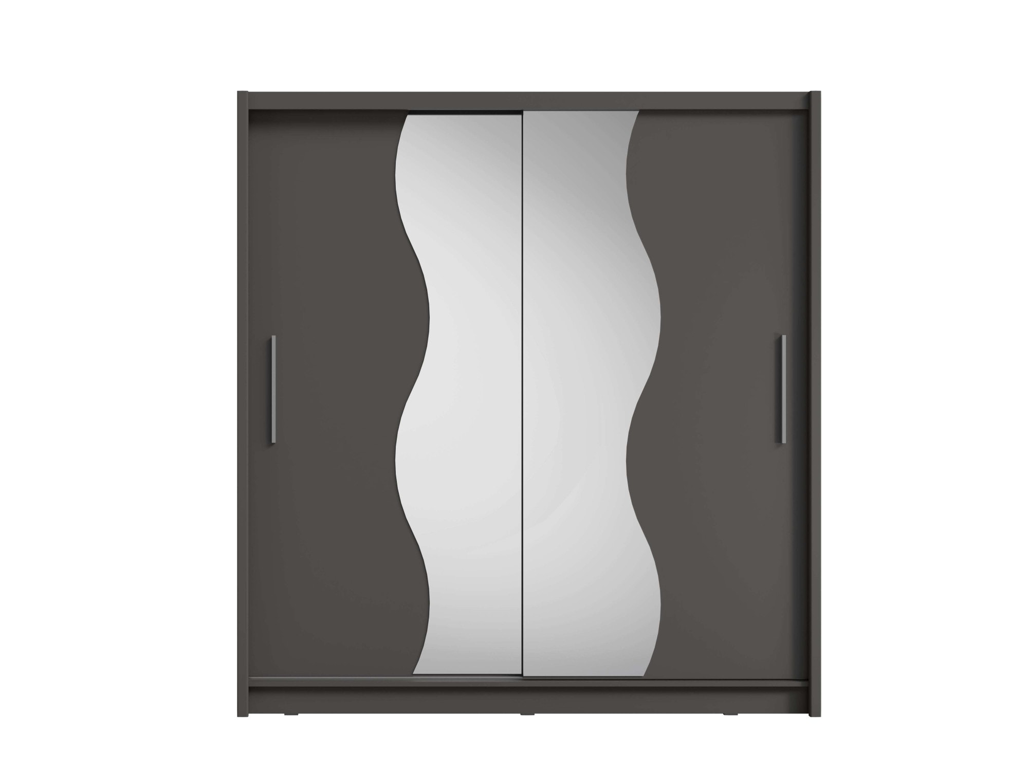 Home affaire Kleiderschrank »JULIETTA Schiebetürenschrank mit 10 Fächer, Kleiderstange und Spiegel« Garderobe mit 2 Schwebetüren und Spiegel, Maße B/T/H: 205/63/215 cm