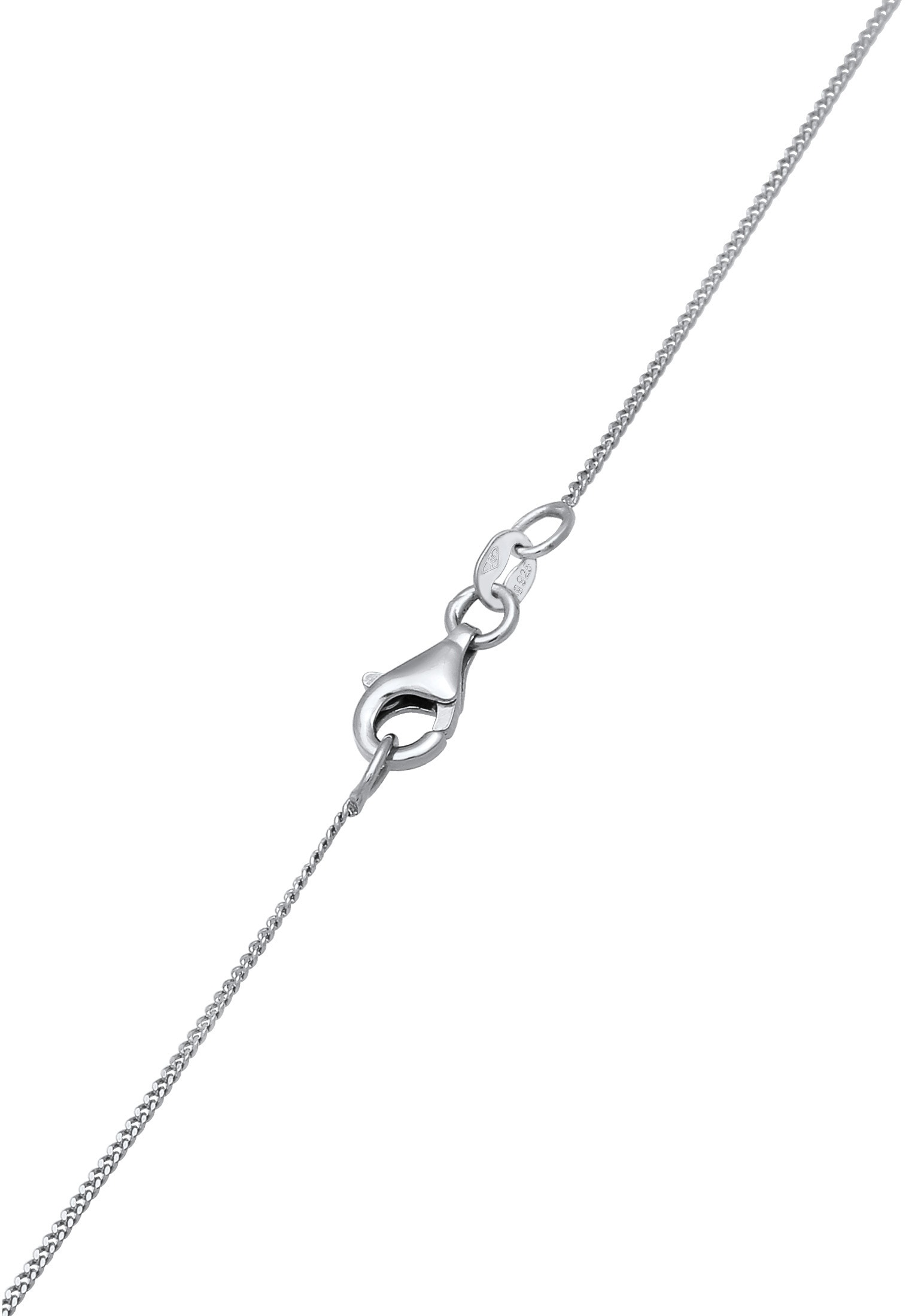 Elli Silberkette »Halskette Kreuz Zirkonia Weiß Plättchen 925 Sterling Silber«