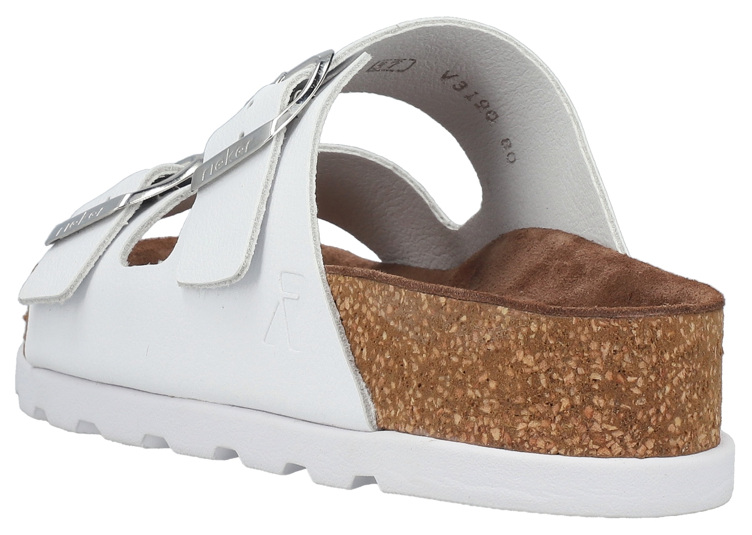 Rieker Pantolette  Hausschuh, Sommerschuh, Strandschuh, Zweischnaller mit Softfußbett