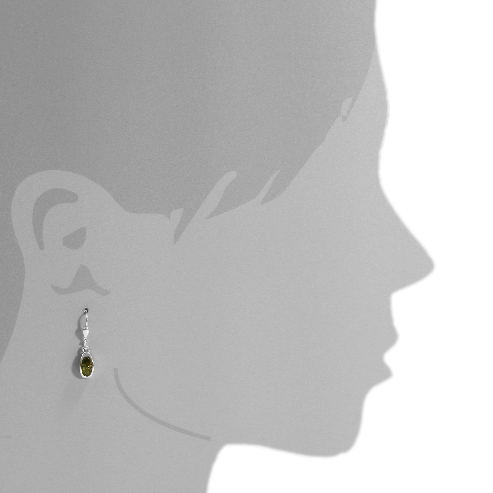 OSTSEE-SCHMUCK Paar Ohrhänger »- Tinta grün - Silber 925/000 - Bernstein«