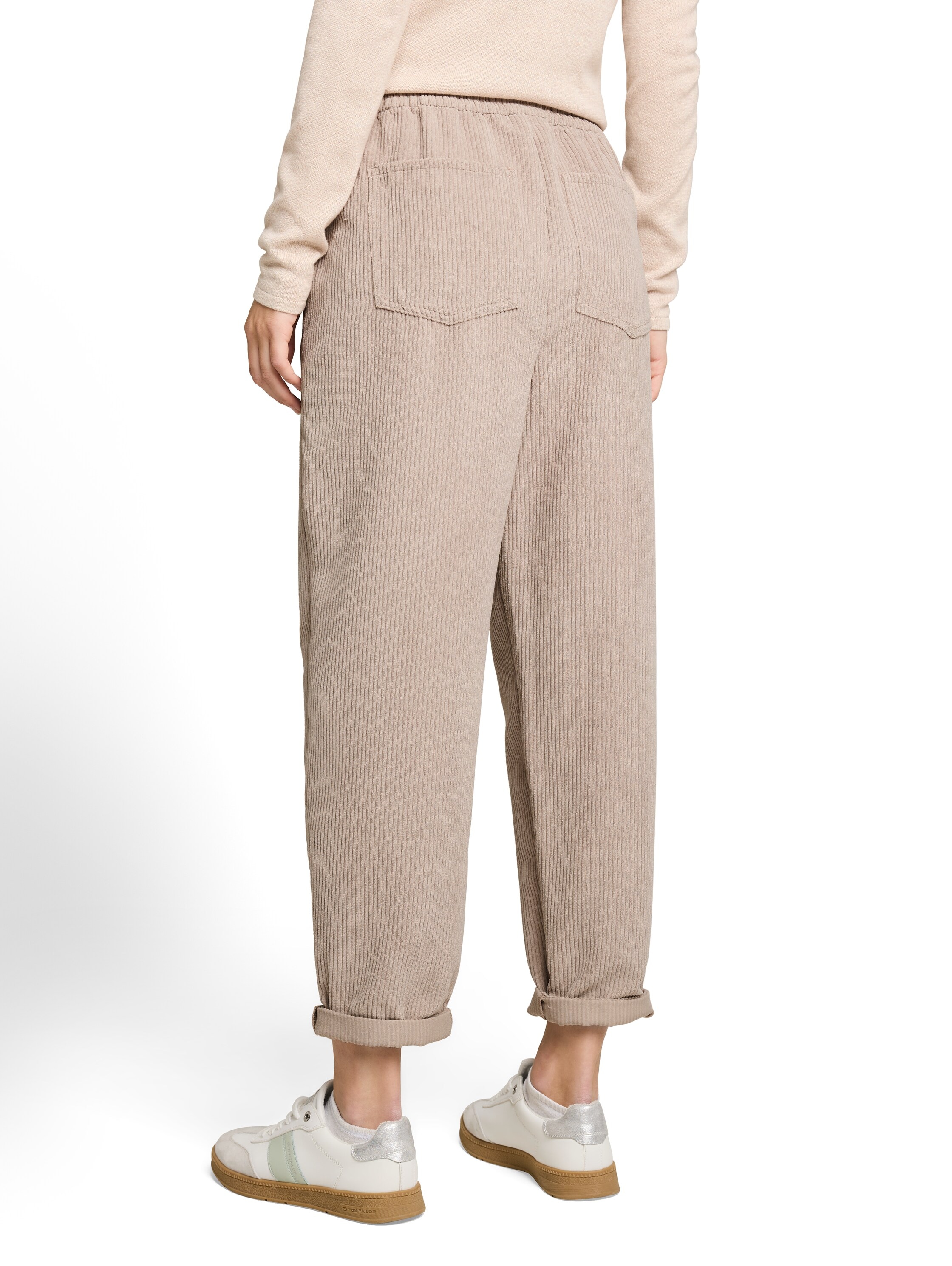 TOM TAILOR Denim Stoffhose  mit feiner Struktur und elastischem Bund