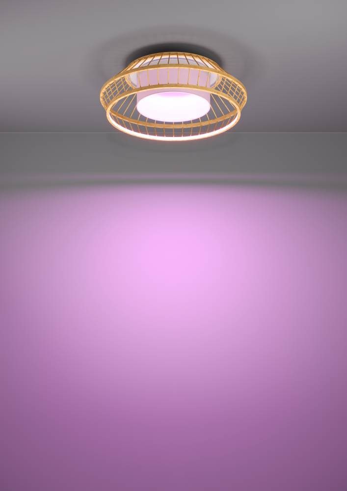 EGLO Deckenleuchte »YUKU-Z« LED-Modul 1 Stk. RGB | warmweiß - kaltweiß ZigBee, App und Sprachsteuerung Alexa, RGB, dimmbar, Ø 46 cm