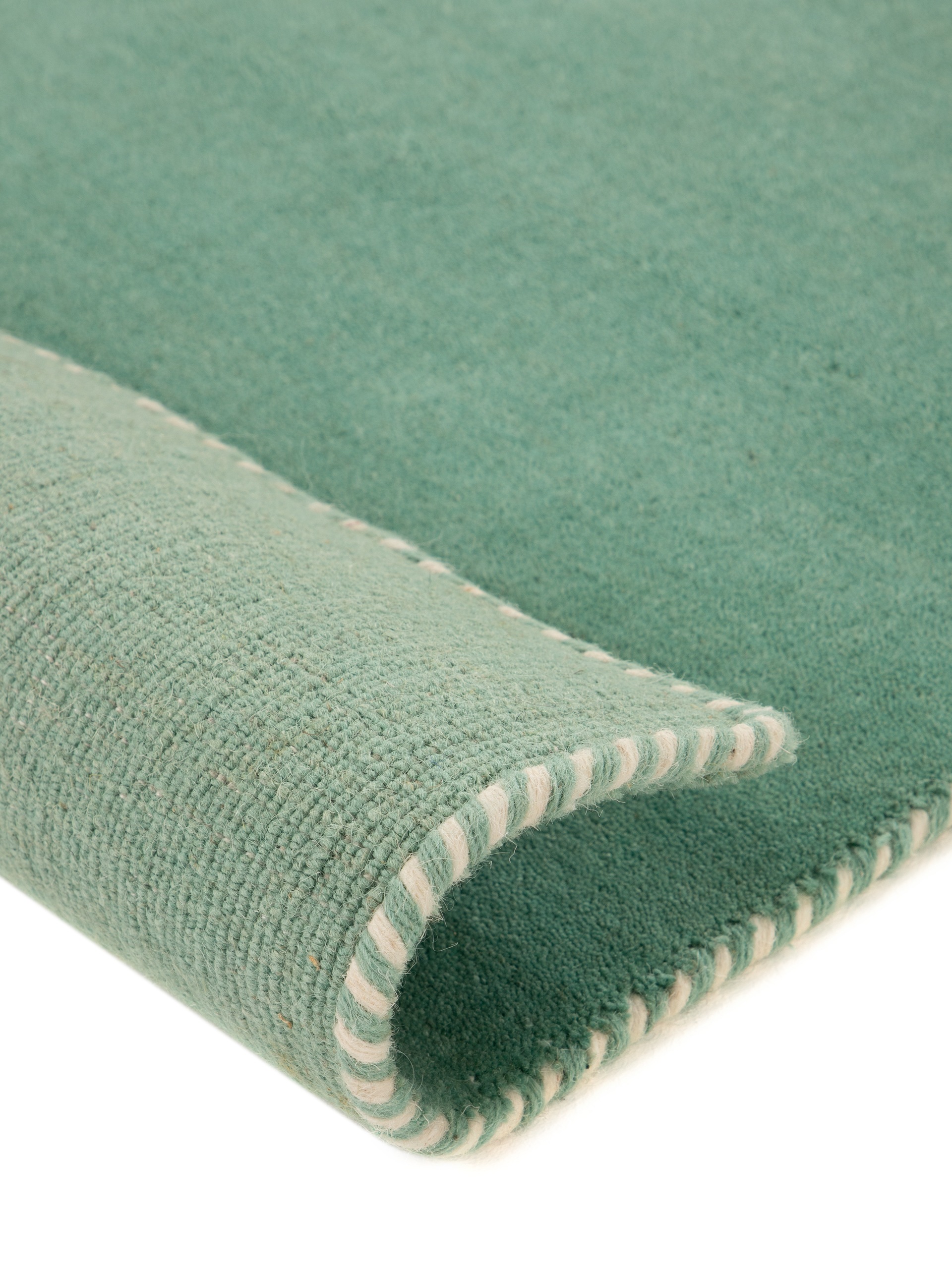 carpetfine Wollteppich »Gabbeh Lola Uni«, rechteckig, 14 mm Höhe, mit natürlichem Pflanzenmaterial von Hand gewebt, auch in Rund
